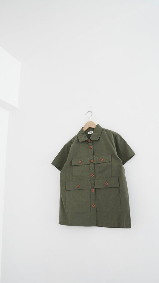 pocket worker shirt in green