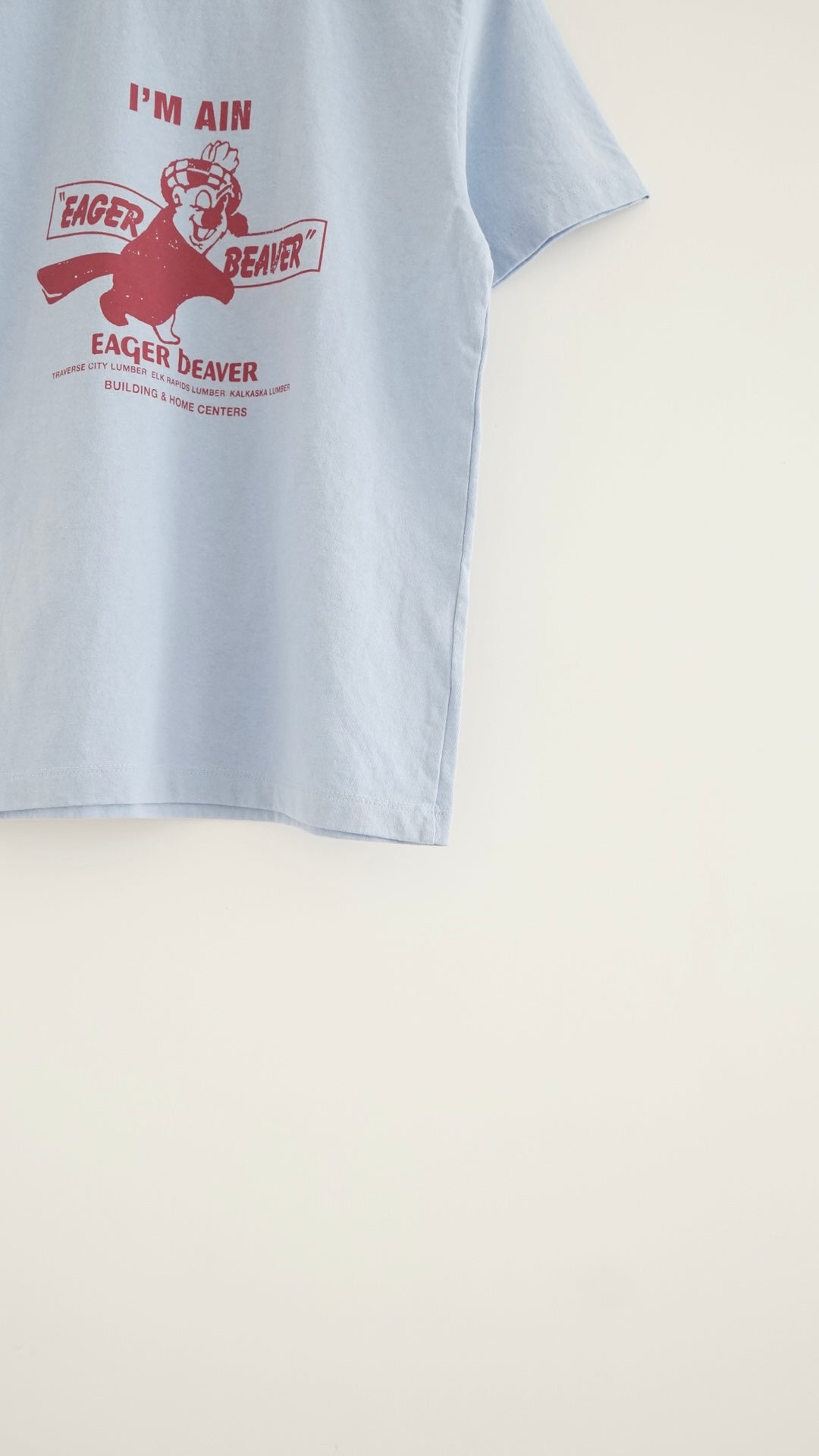 john clean-fit bear tee in blue (pre-order)