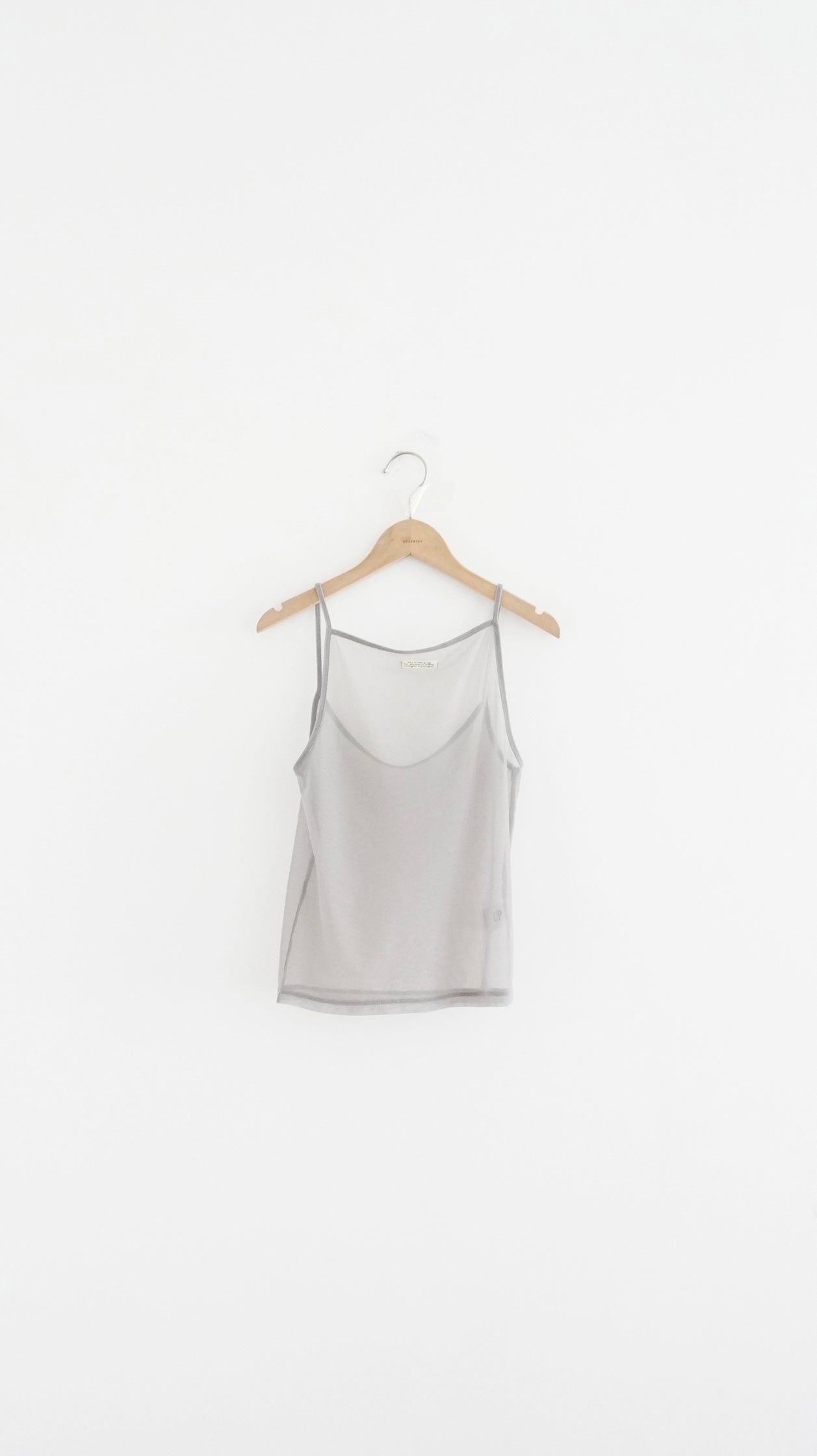 sheer camii top in grey (pre-order)