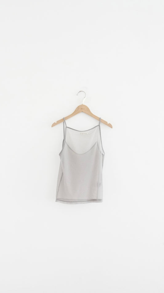 sheer camii top in grey (pre-order)