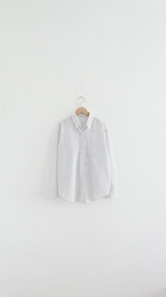 plain sheer shirt in dust