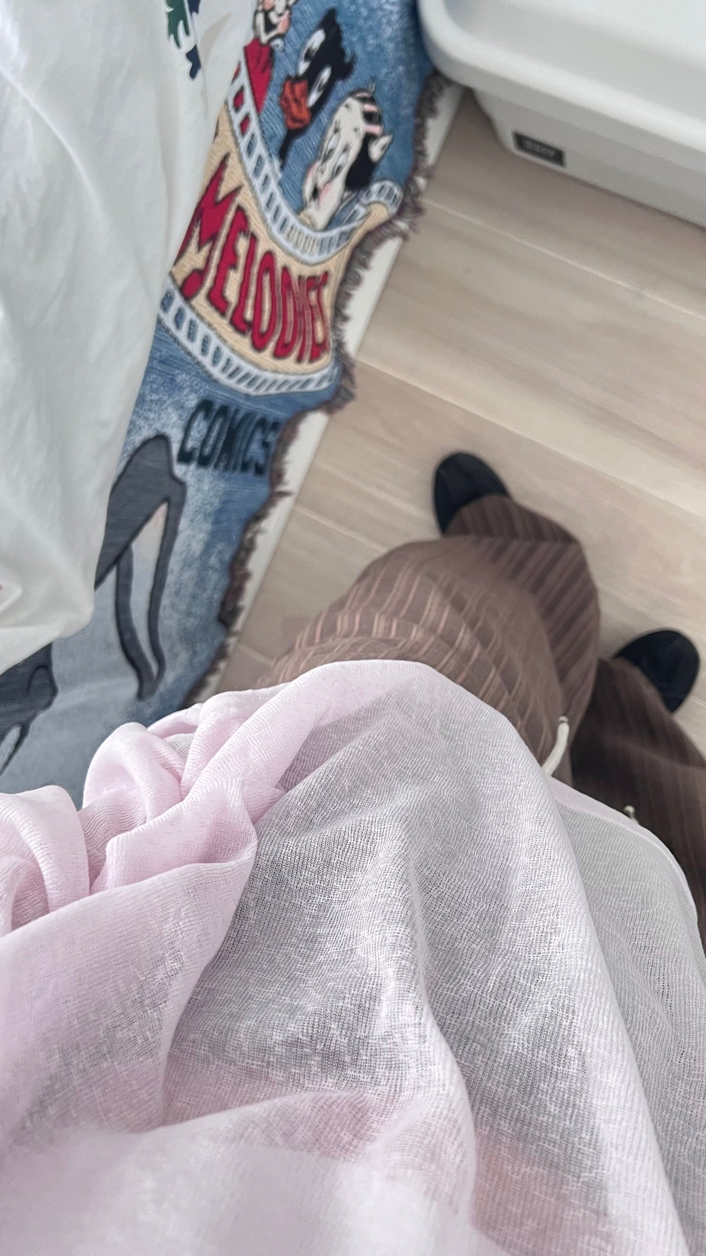 elan retro low waist striped pants in brown (pre-order)