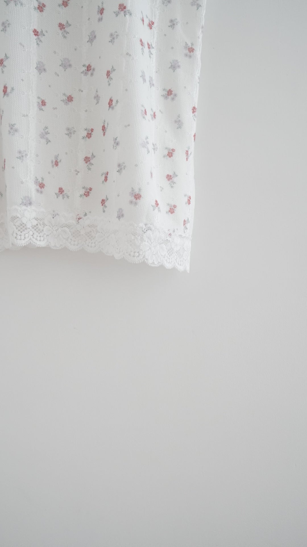 retro french lace floral dress top in white (pre-order)