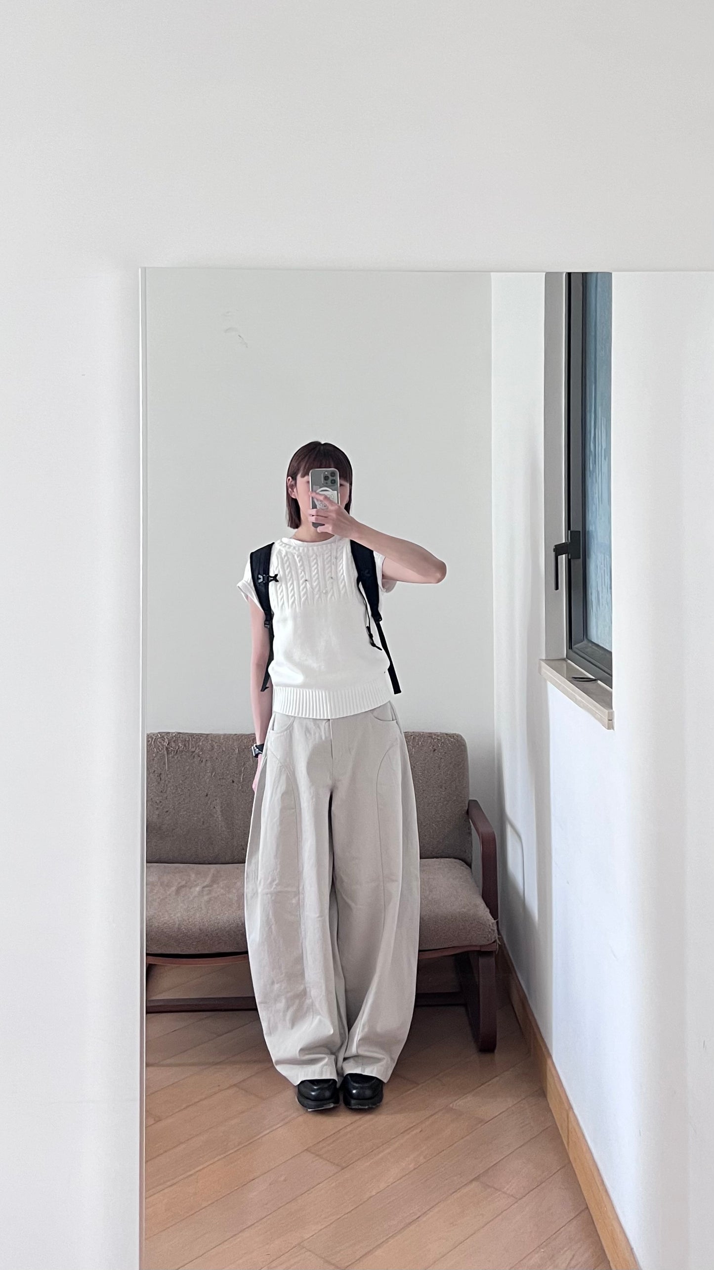 90s short sleeve sweater in cream (pre-order)