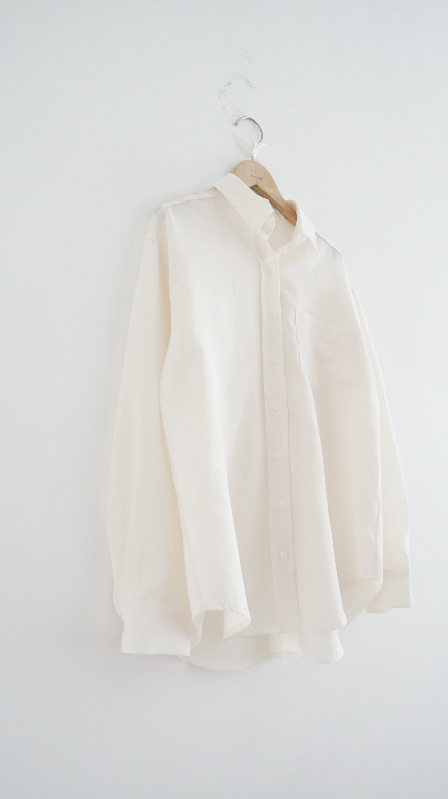 plain sheer shirt in ivory