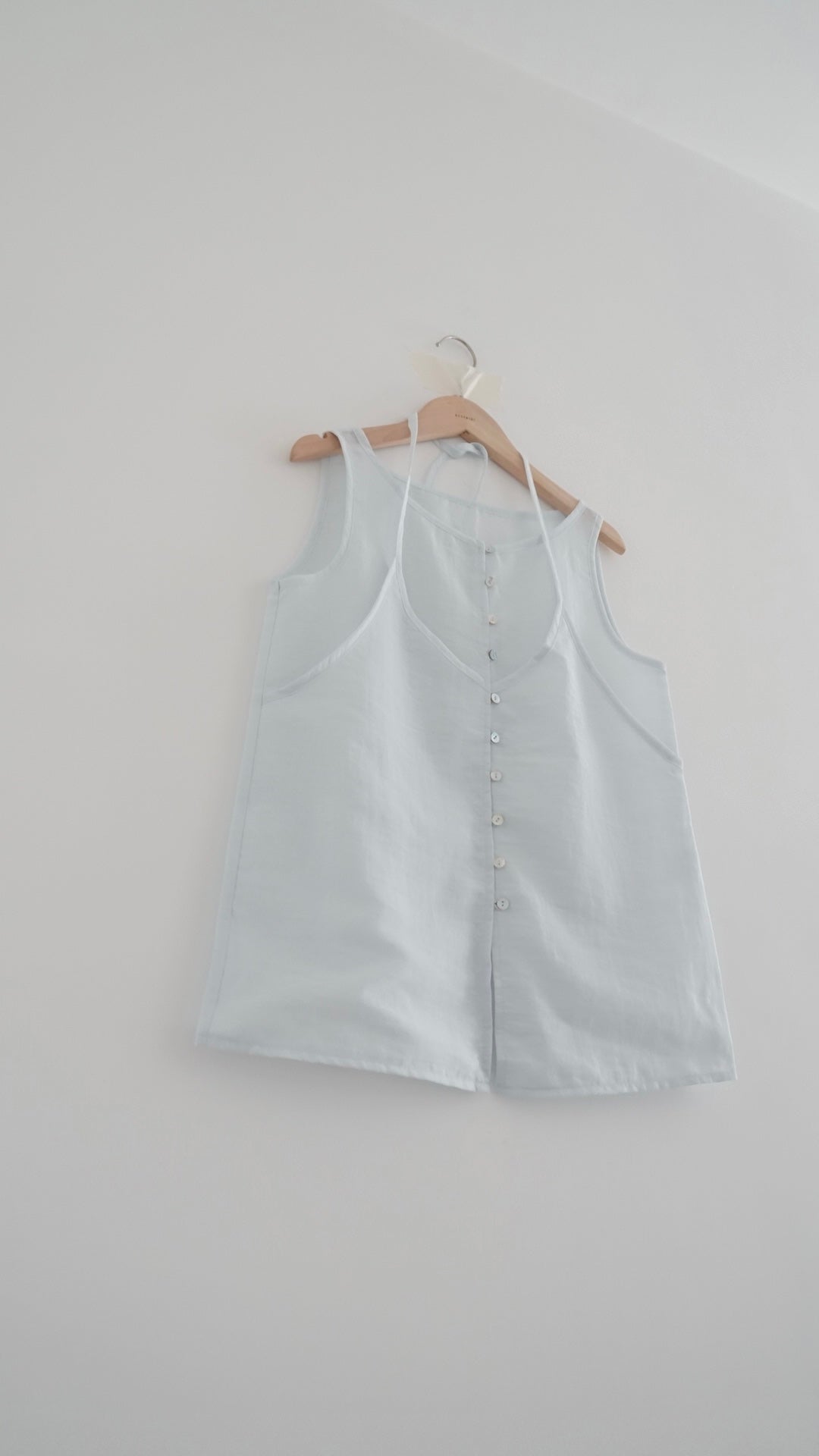 pearl sheer layering top set in sora (pre-order)