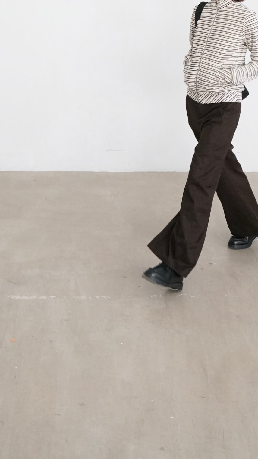 made-to-order ❇️ sculpted cocoon pants in brown (pre-order)