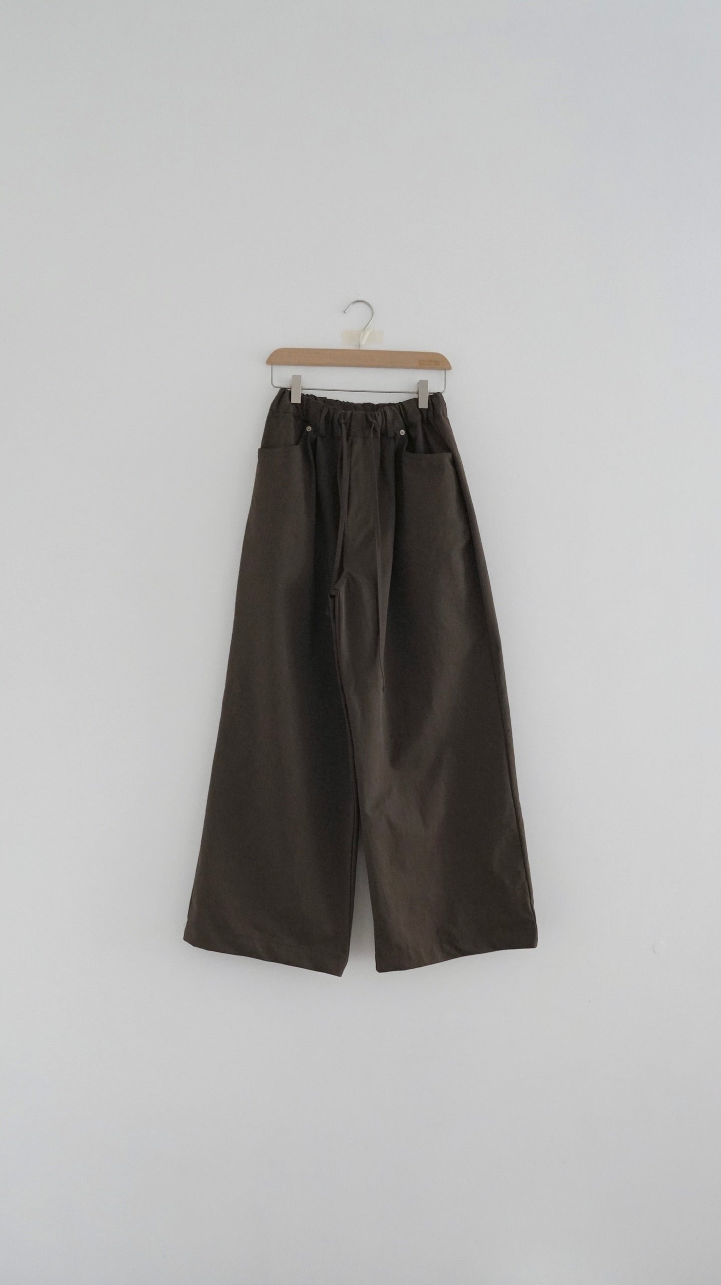 minimalist vintage wide pants in cloudy brown ( pre-order )