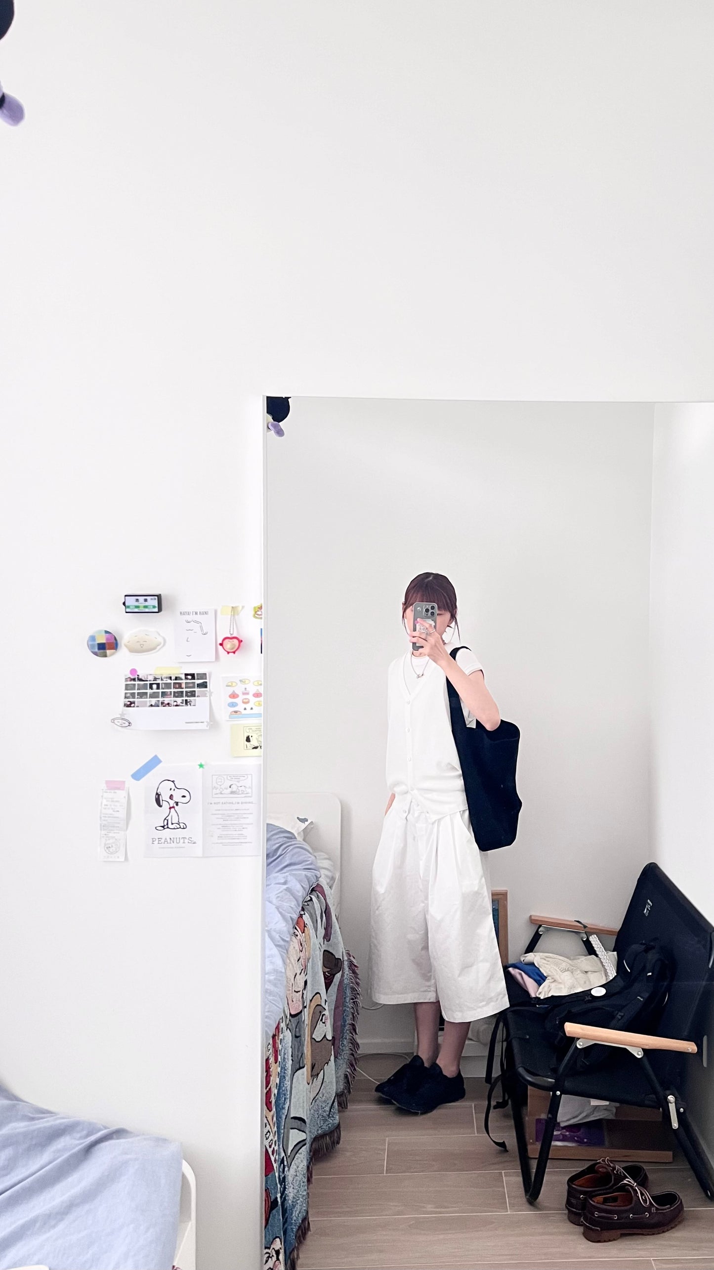 roma v neck button knit vest in white (pre-order)