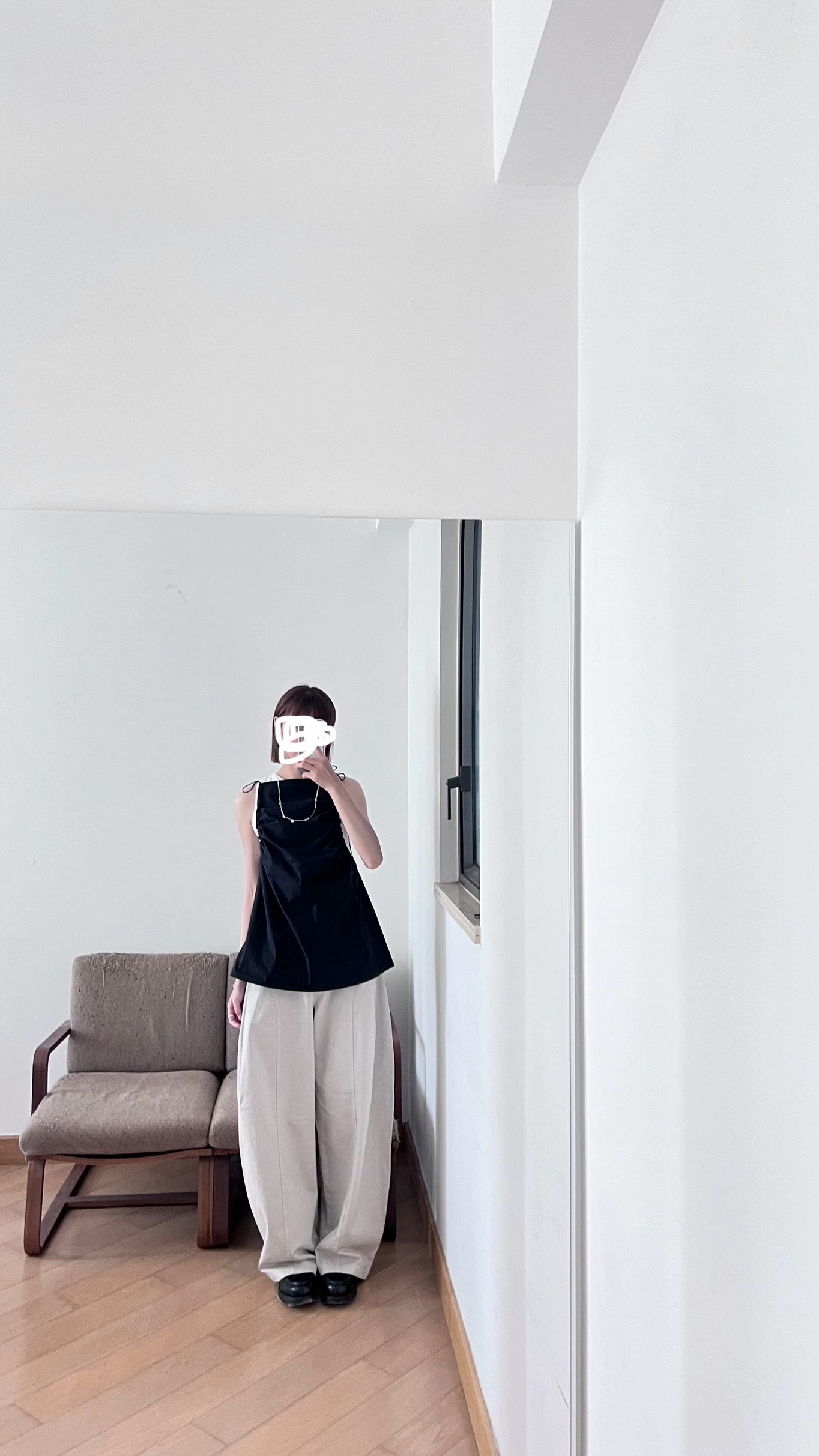 luka balloon wide pants in light grey