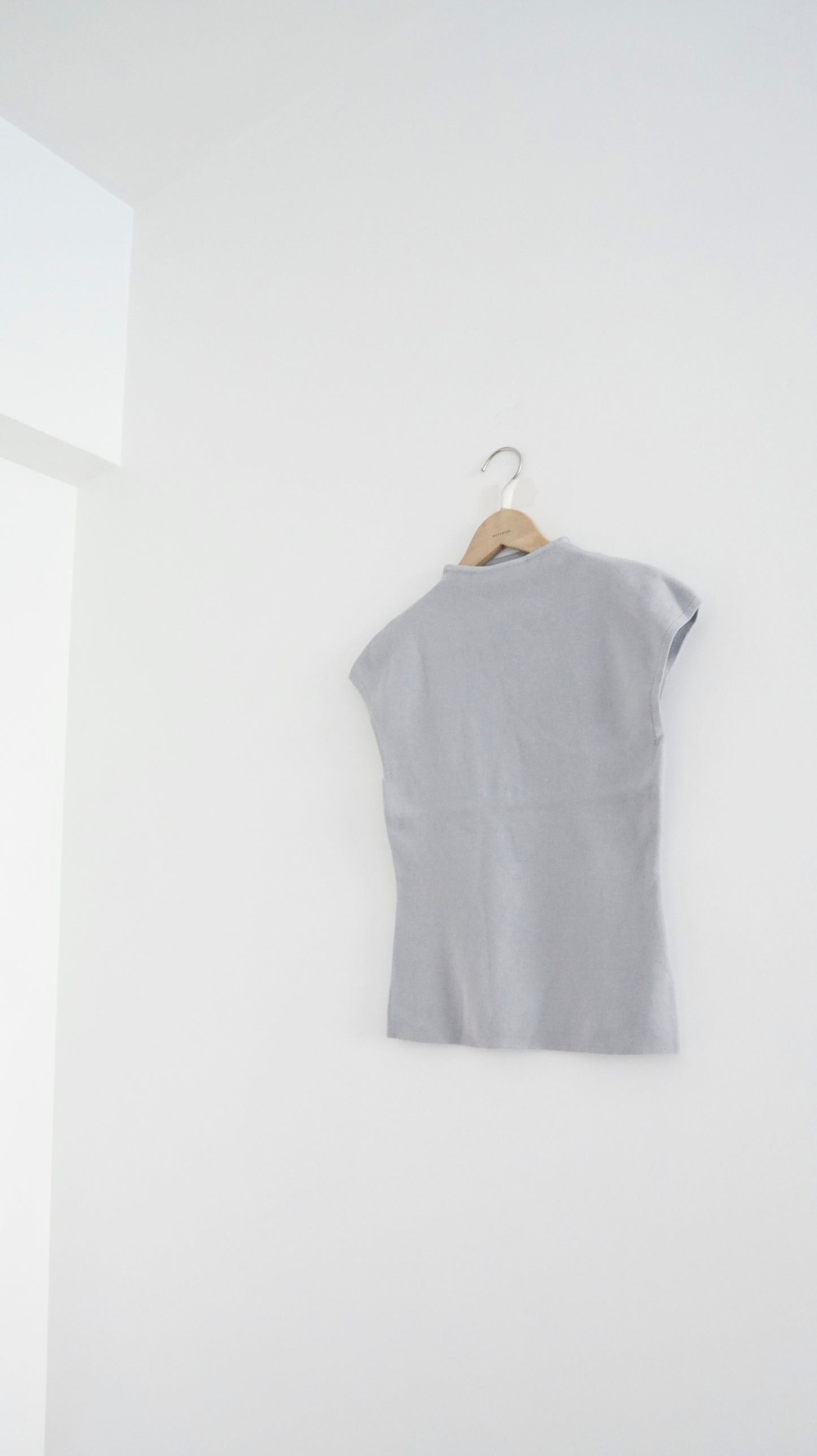 retro knit tank top in grey