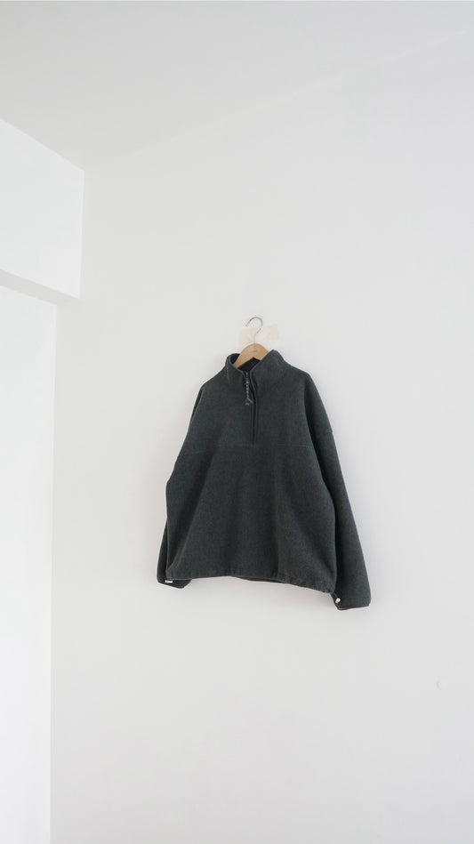 oslo half-zip turtleneck in charcoal (pre-order)