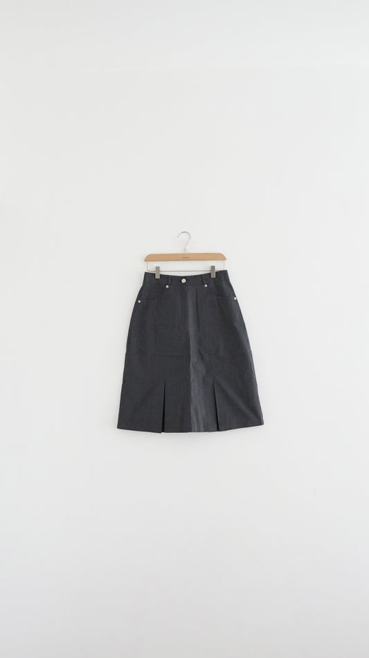 worker midi skirt in grey
