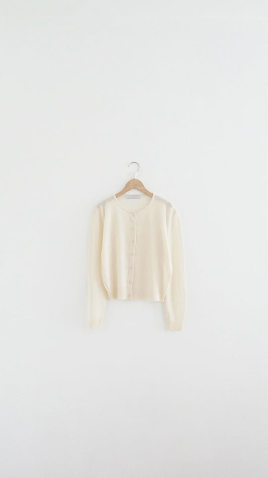airy sheer cardigan in butter (pre-order)