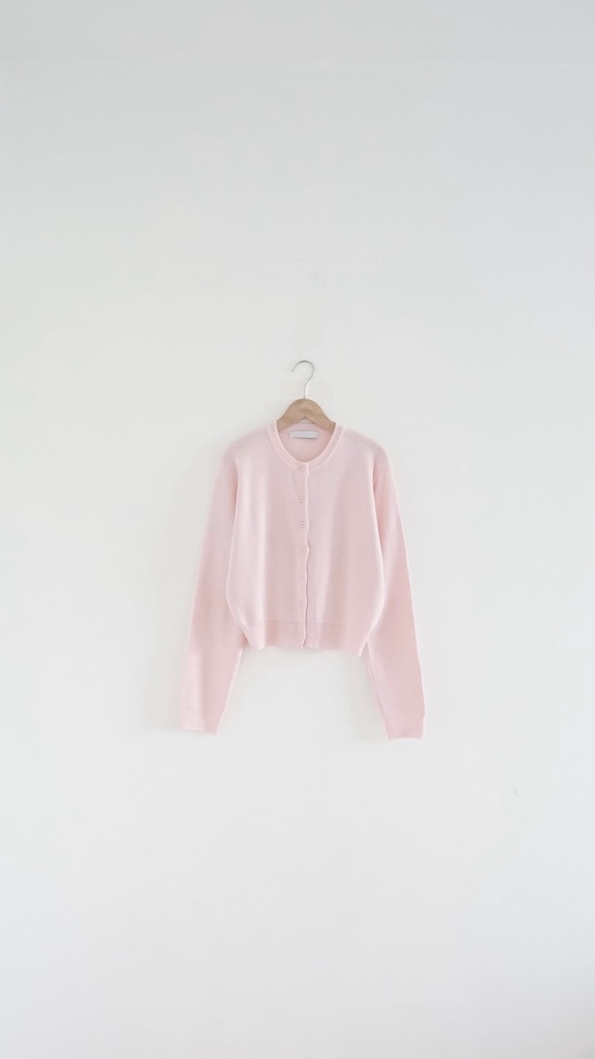 mizu classic cardigan in pink (pre-order)
