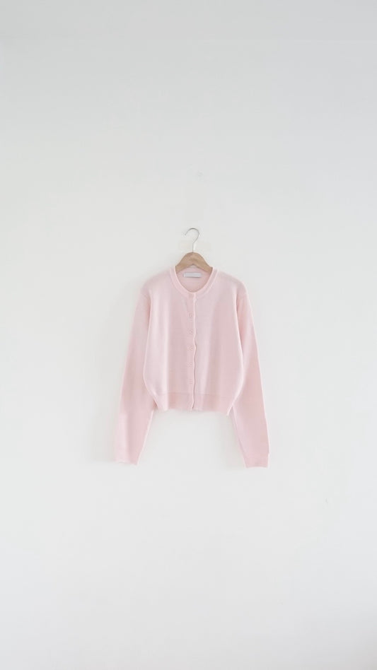 mizu classic cardigan in pink (pre-order)