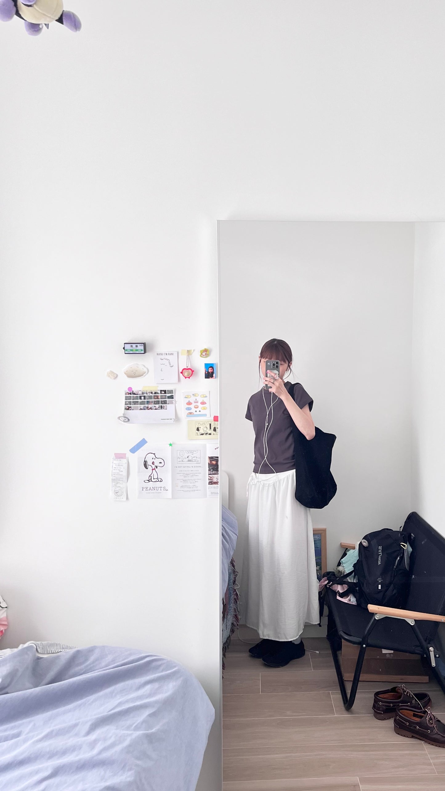 lumi gathered waist flowy maxi skirt in white (pre-order)