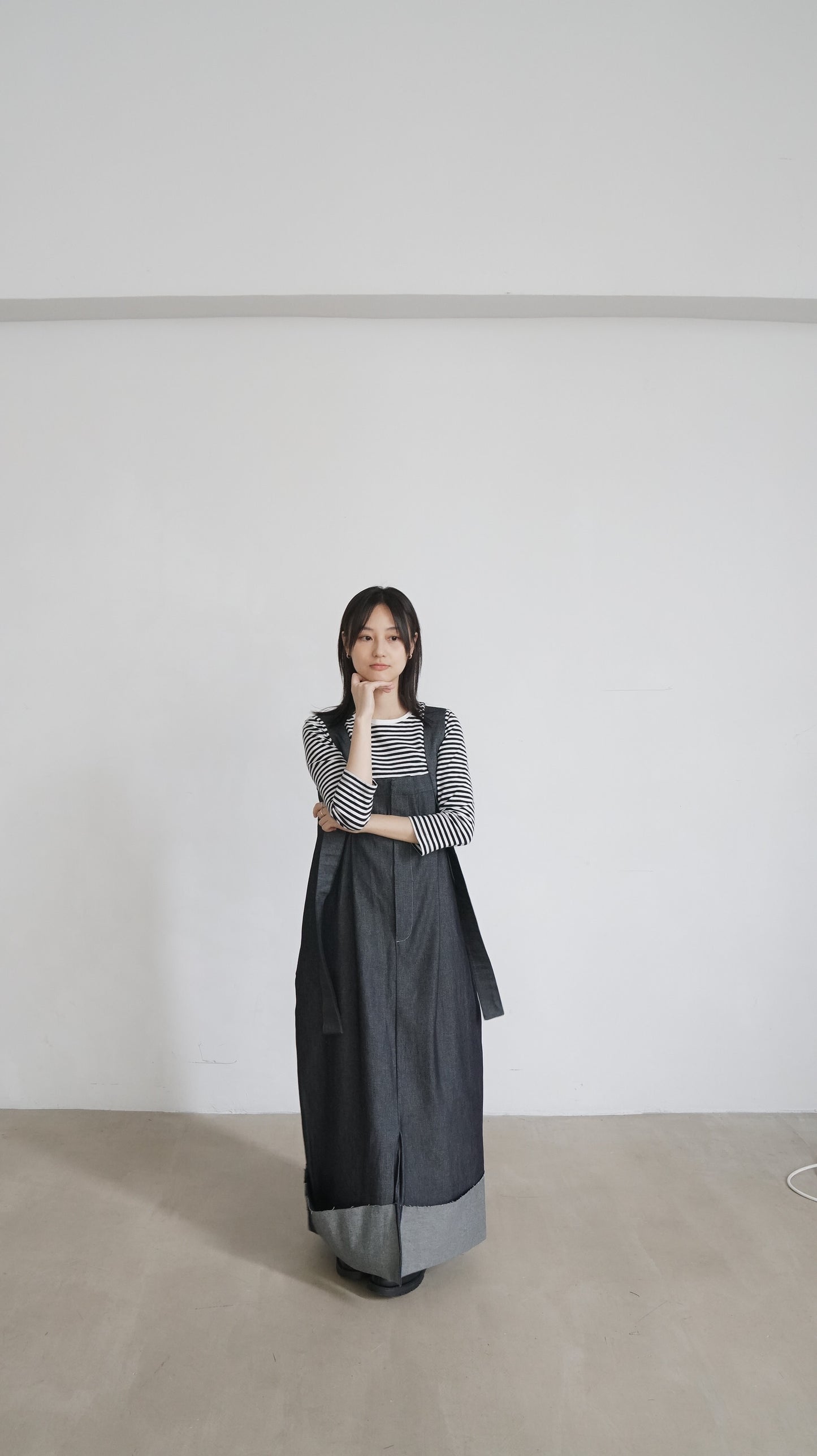 ikee unwashed denim dress