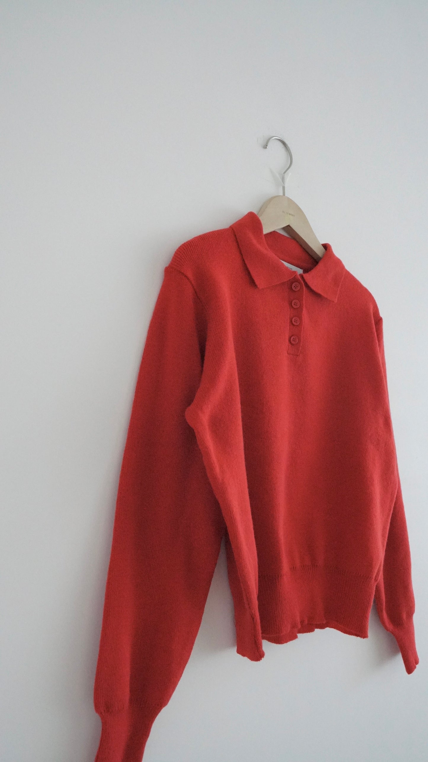 classic polo sweater in red ( pre-order )