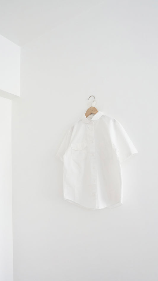 collar shirt in white