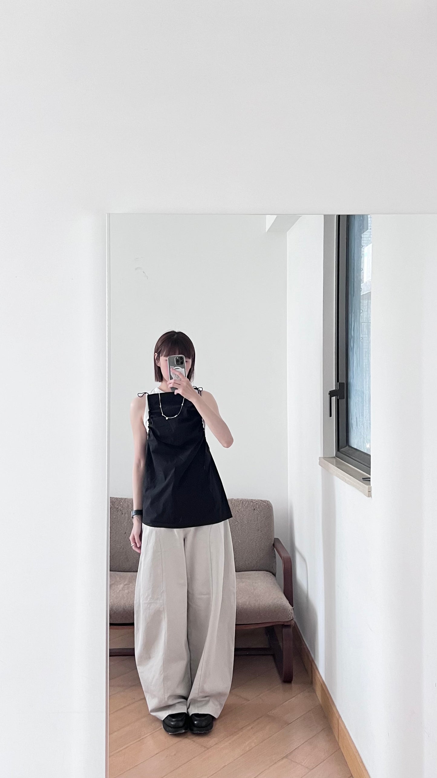 luka balloon wide pants in light grey
