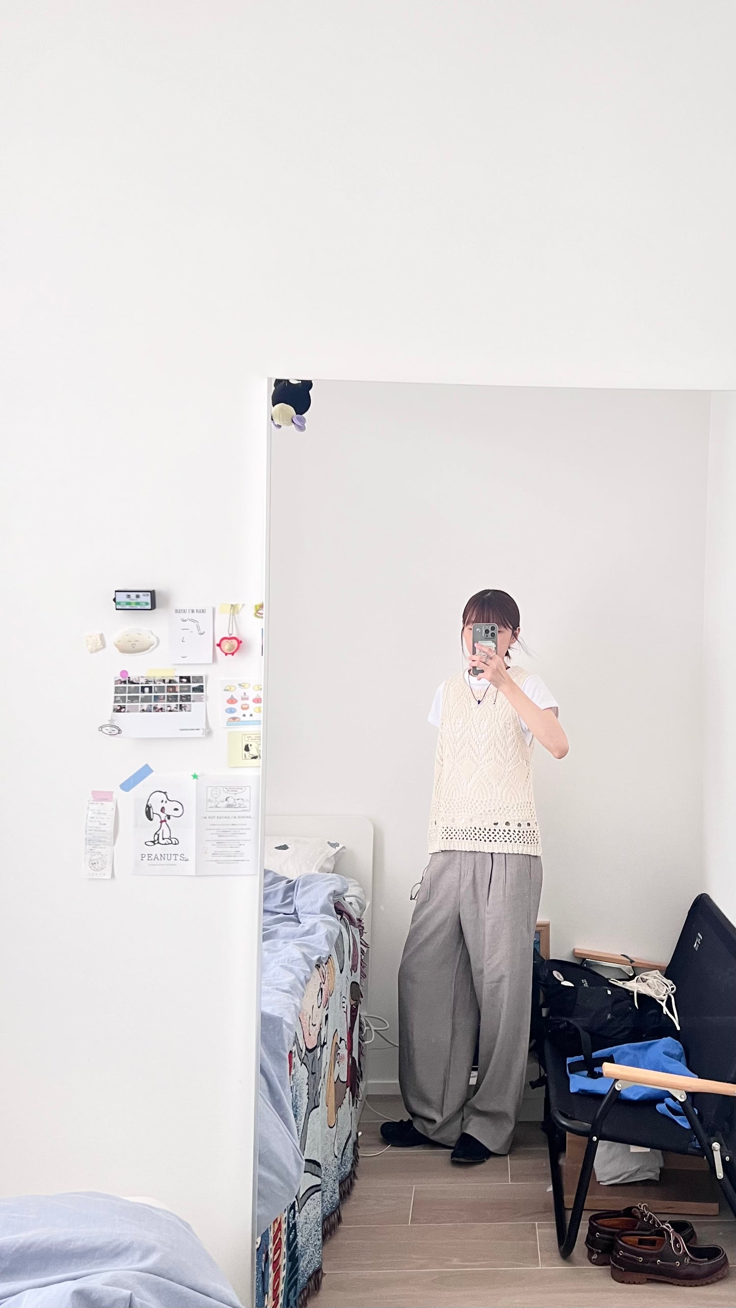 90s openwork knit top in ivory (pre-order)