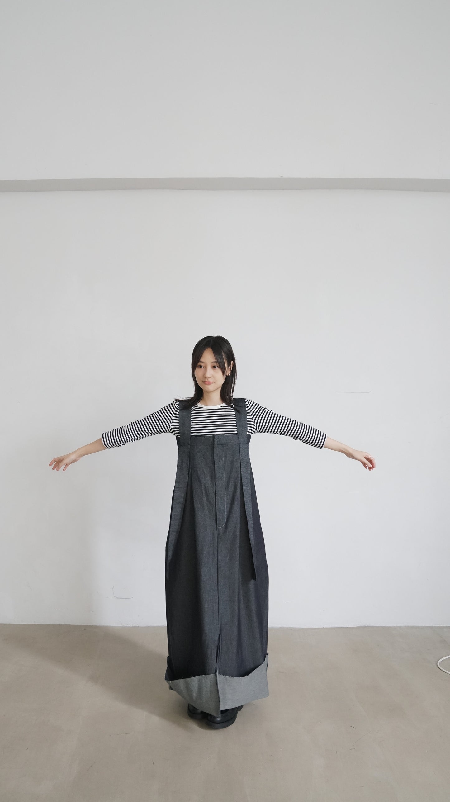 ikee unwashed denim dress