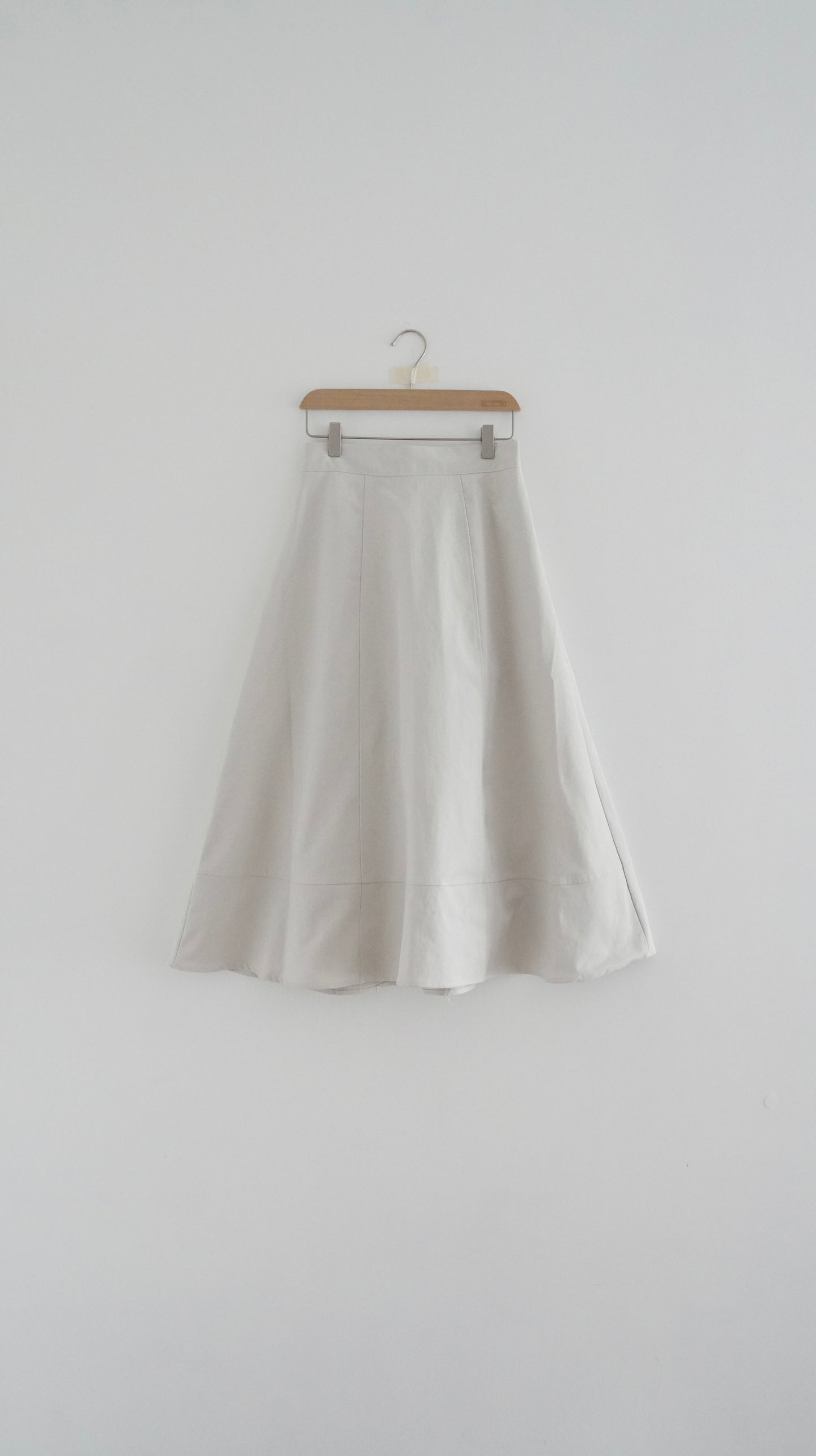 minimalist a-line long skirt in ice ( pre-order )