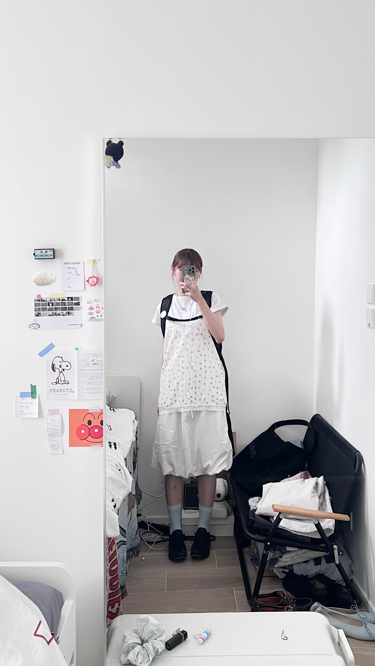 retro french lace floral dress top in white (pre-order)