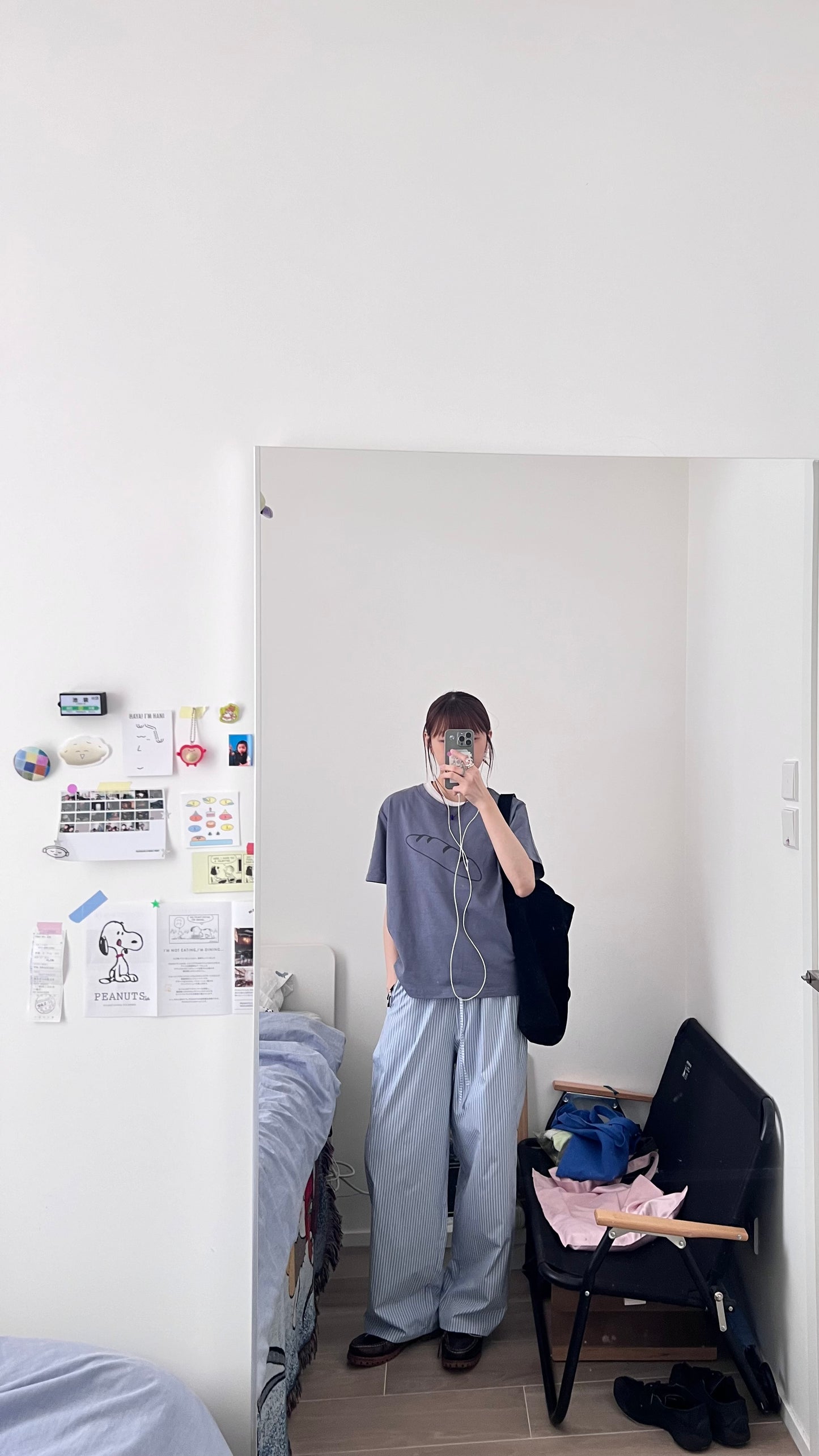 パン tee in grey blue (pre-order)