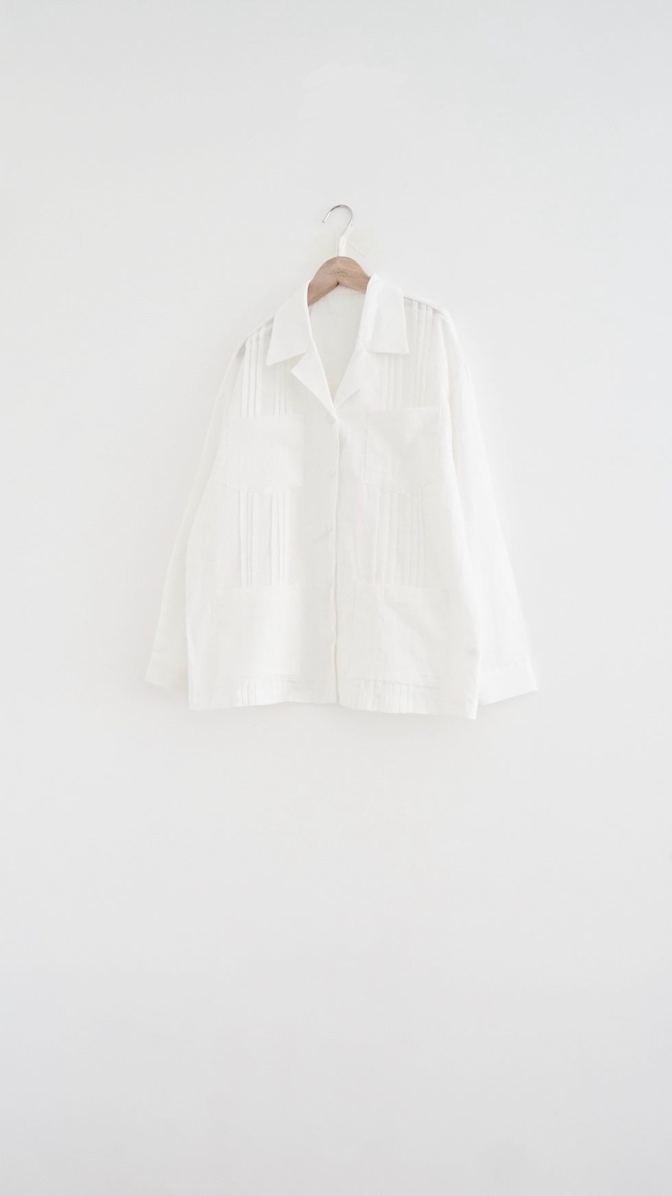 aster tailored linen jacket in white (pre-order)