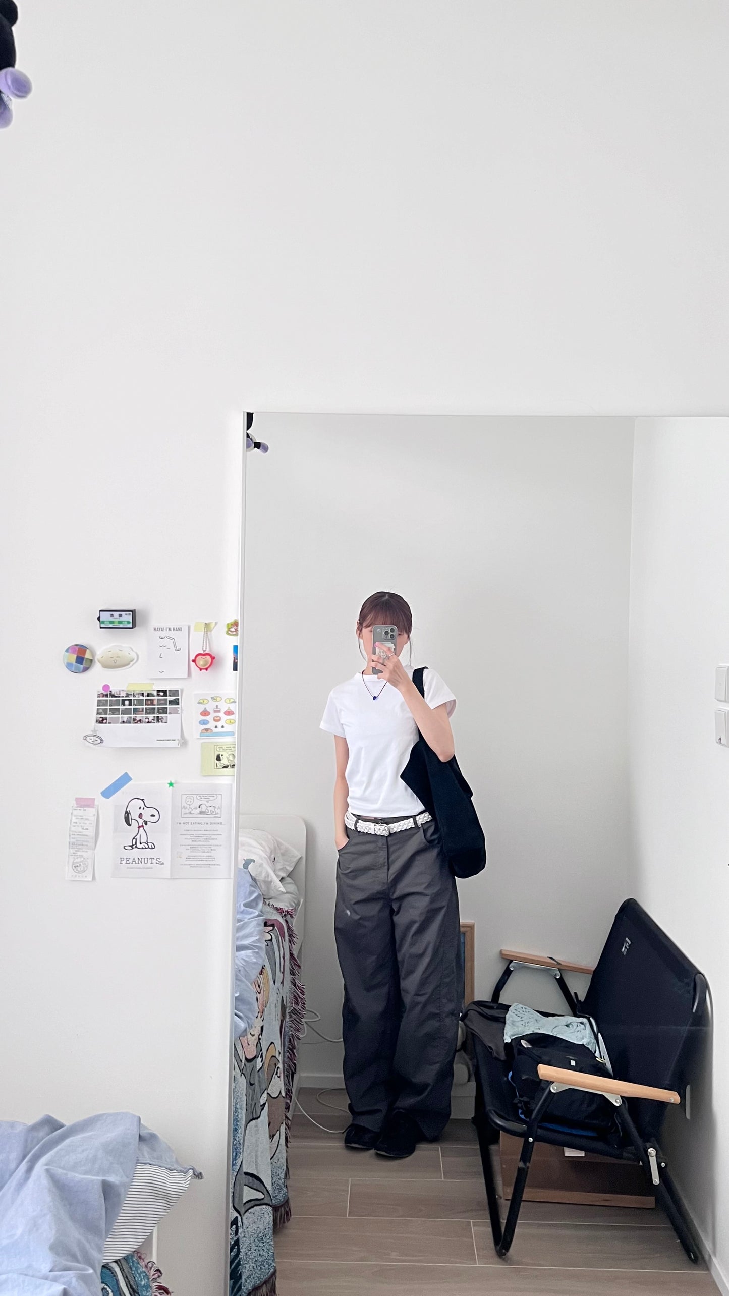 braid leather belt in white (pre-order)