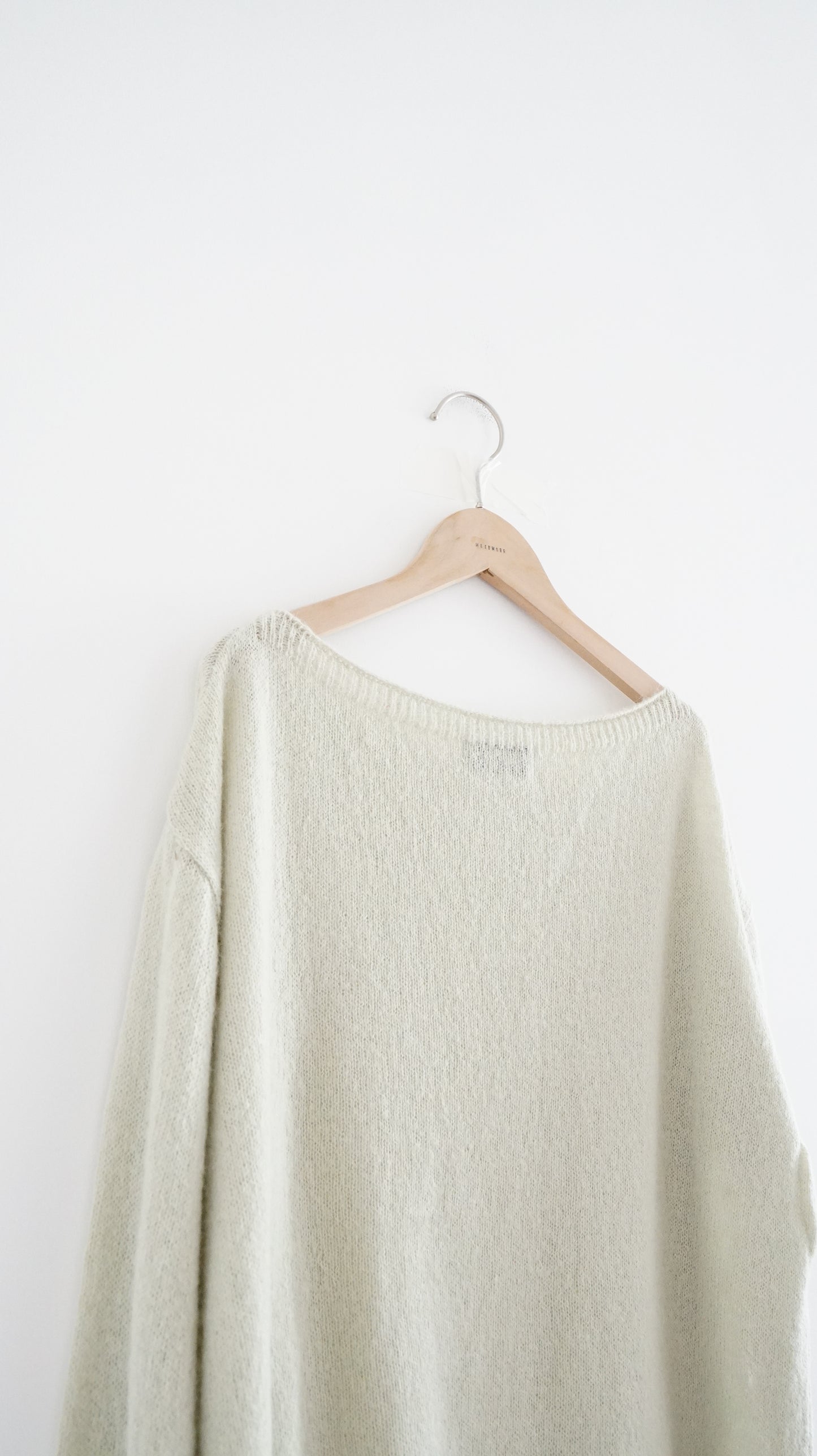 spring sheer sweater in avocado green