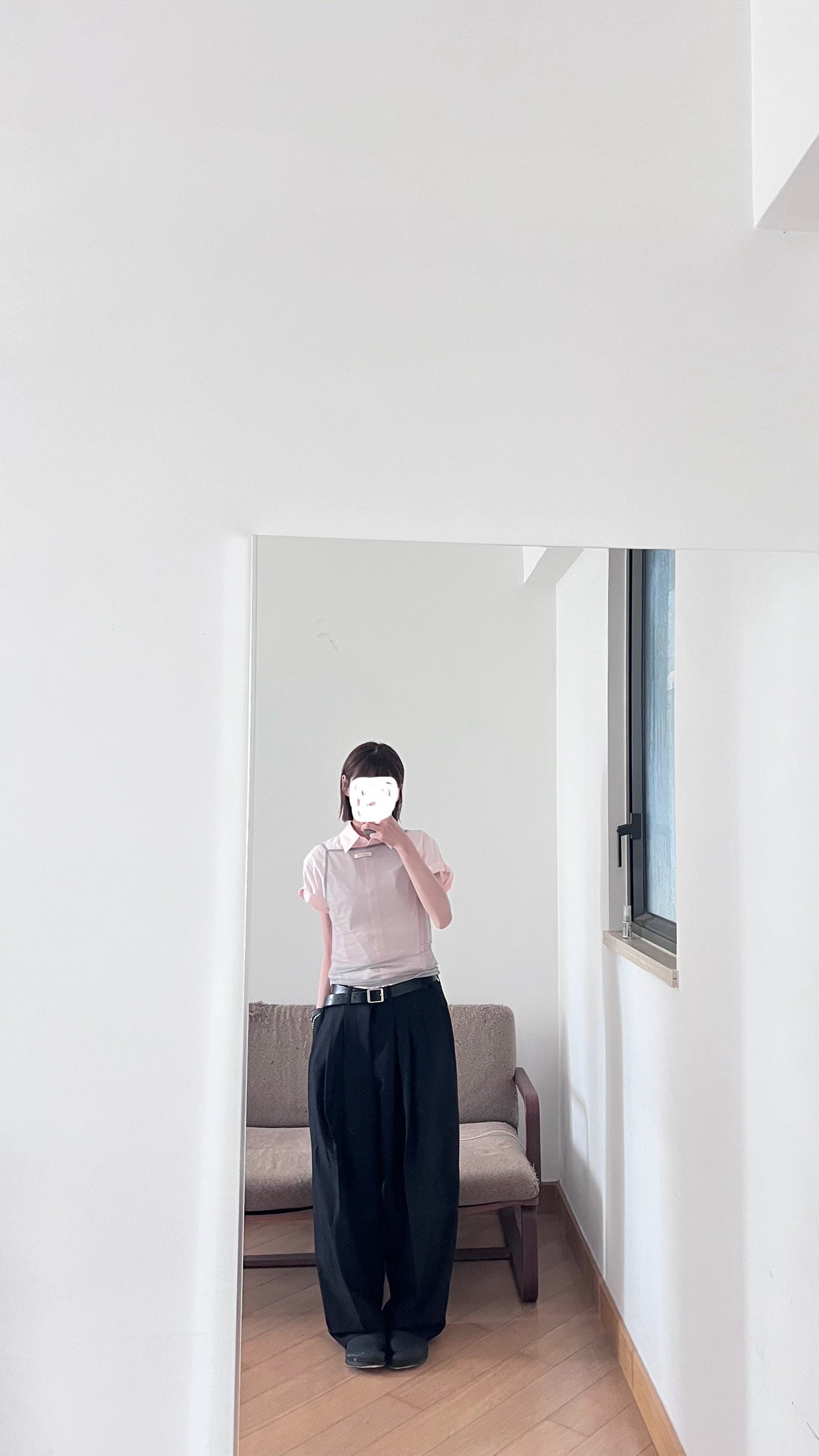 basic light shirt in baby pink (pre-order)