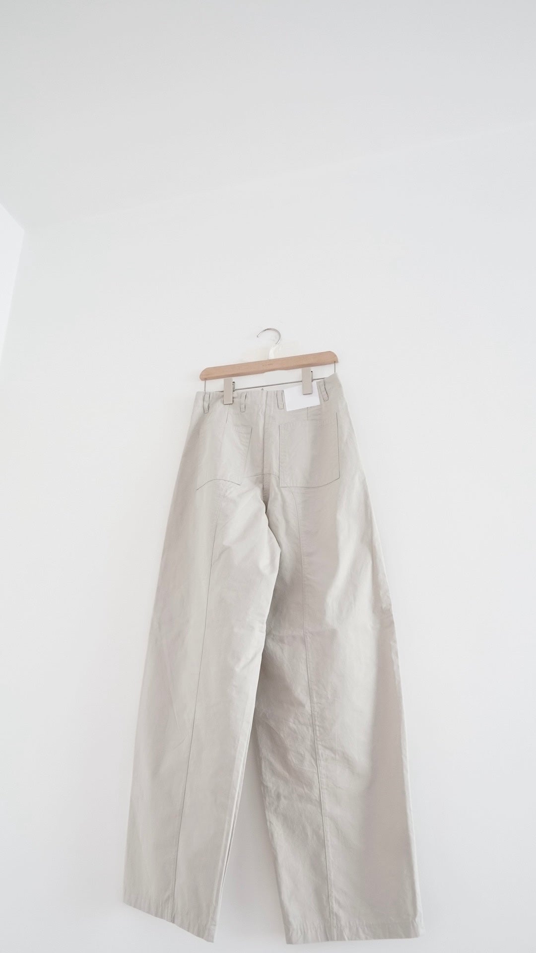 gemma barrel-leg pants in beige (pre-order)