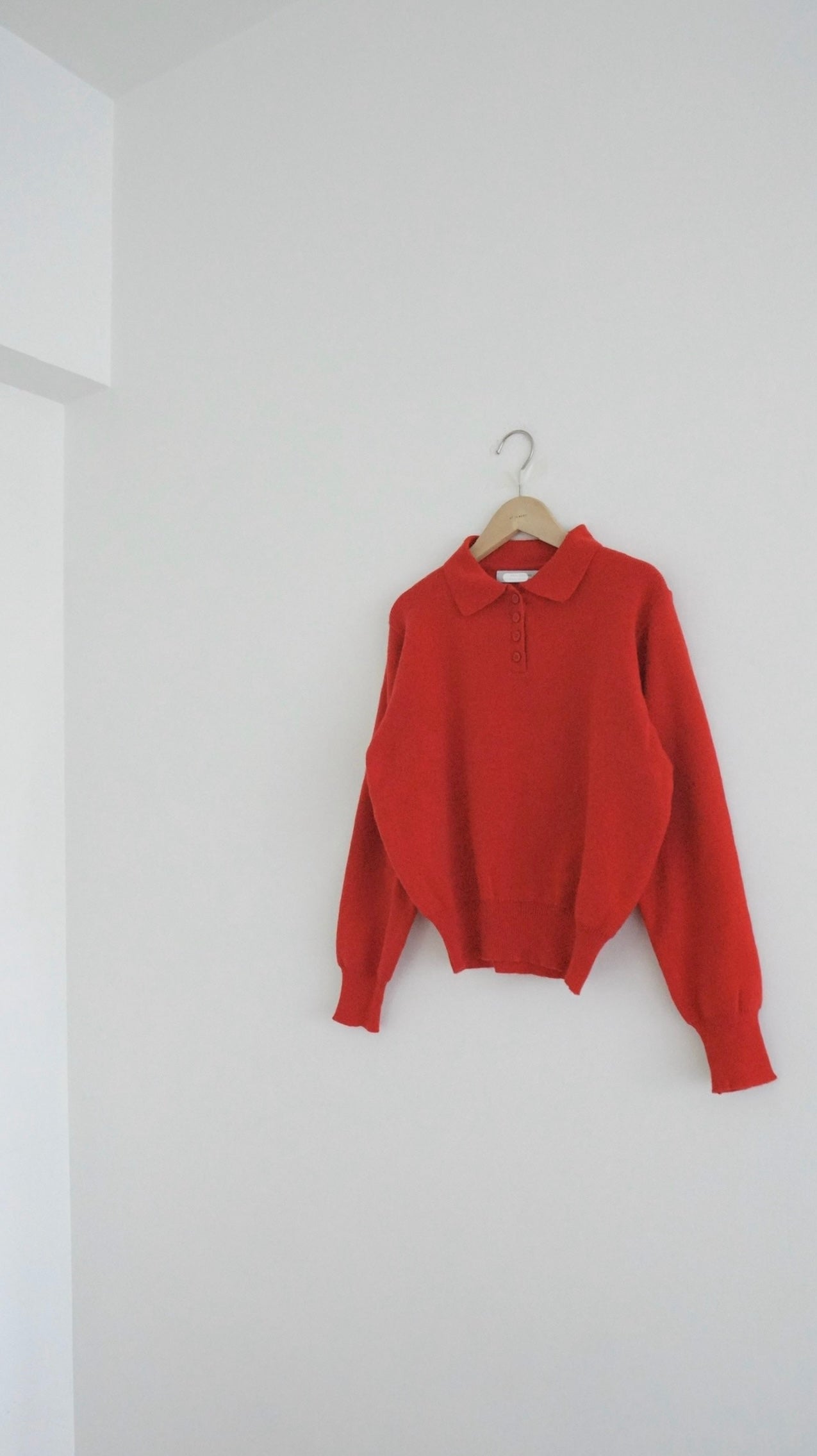 classic polo sweater in red ( pre-order )