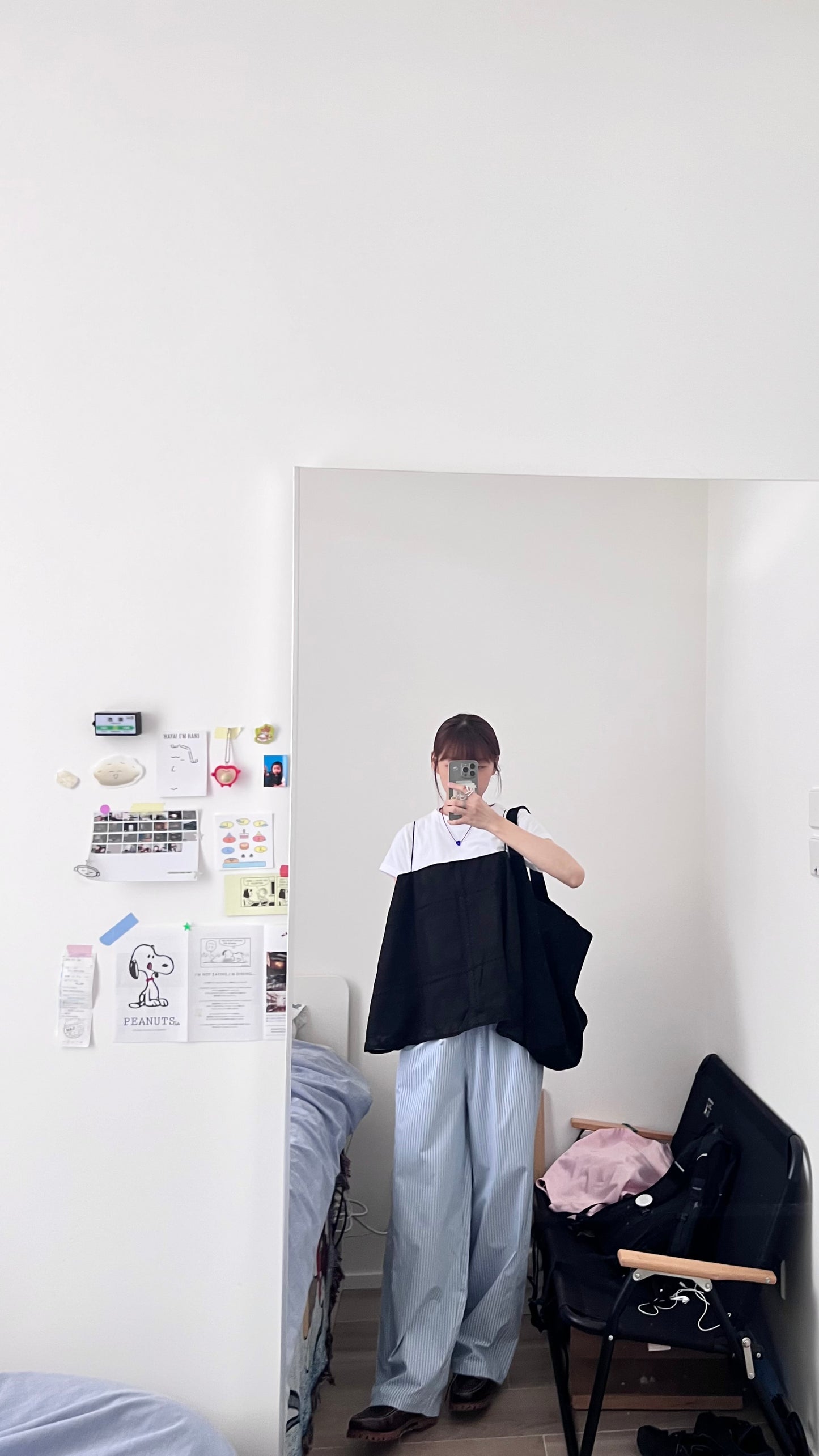 airy flared camisole top in black (pre-order)