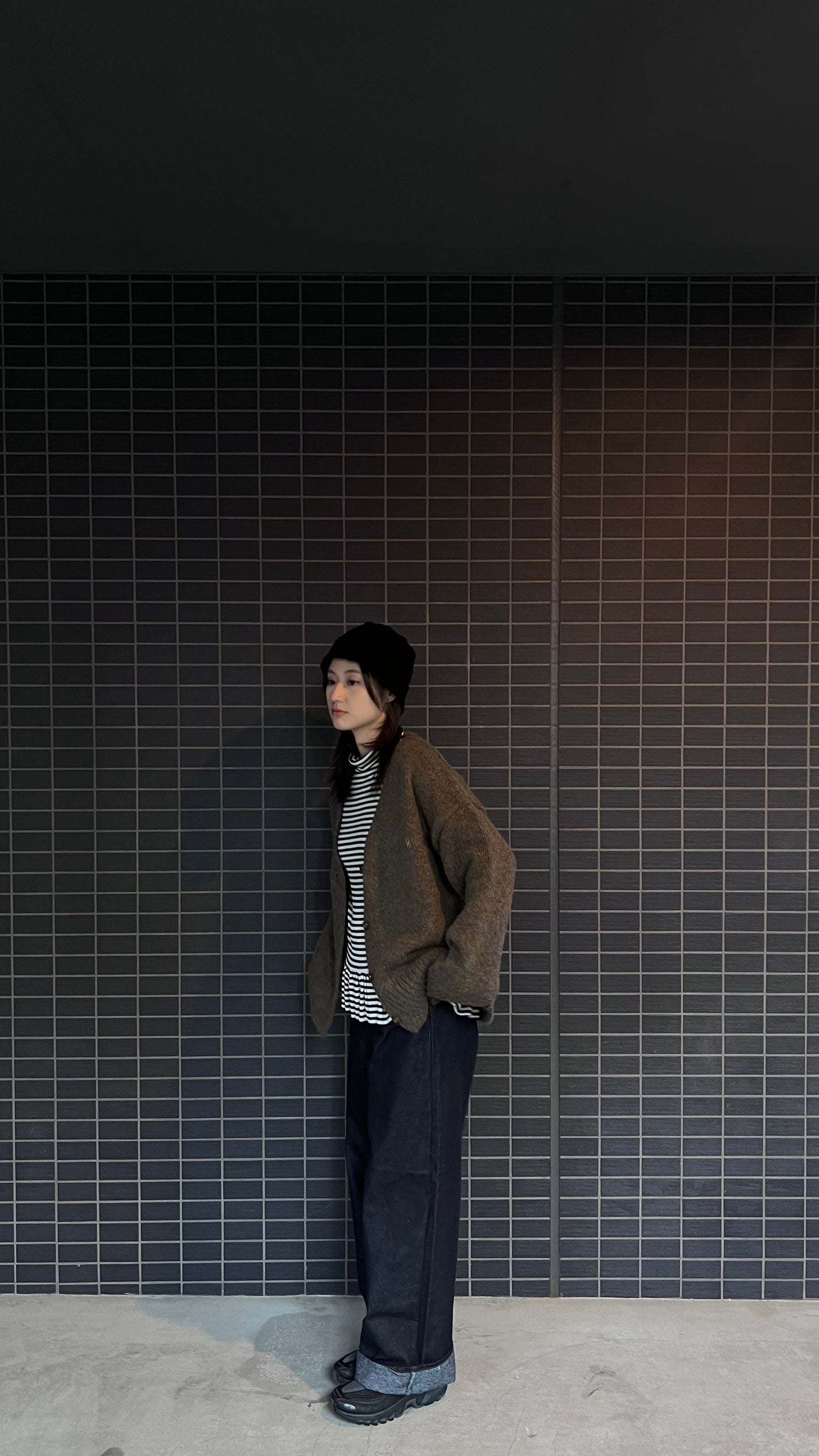 classic hign-end cardigan in brown (pre-order)