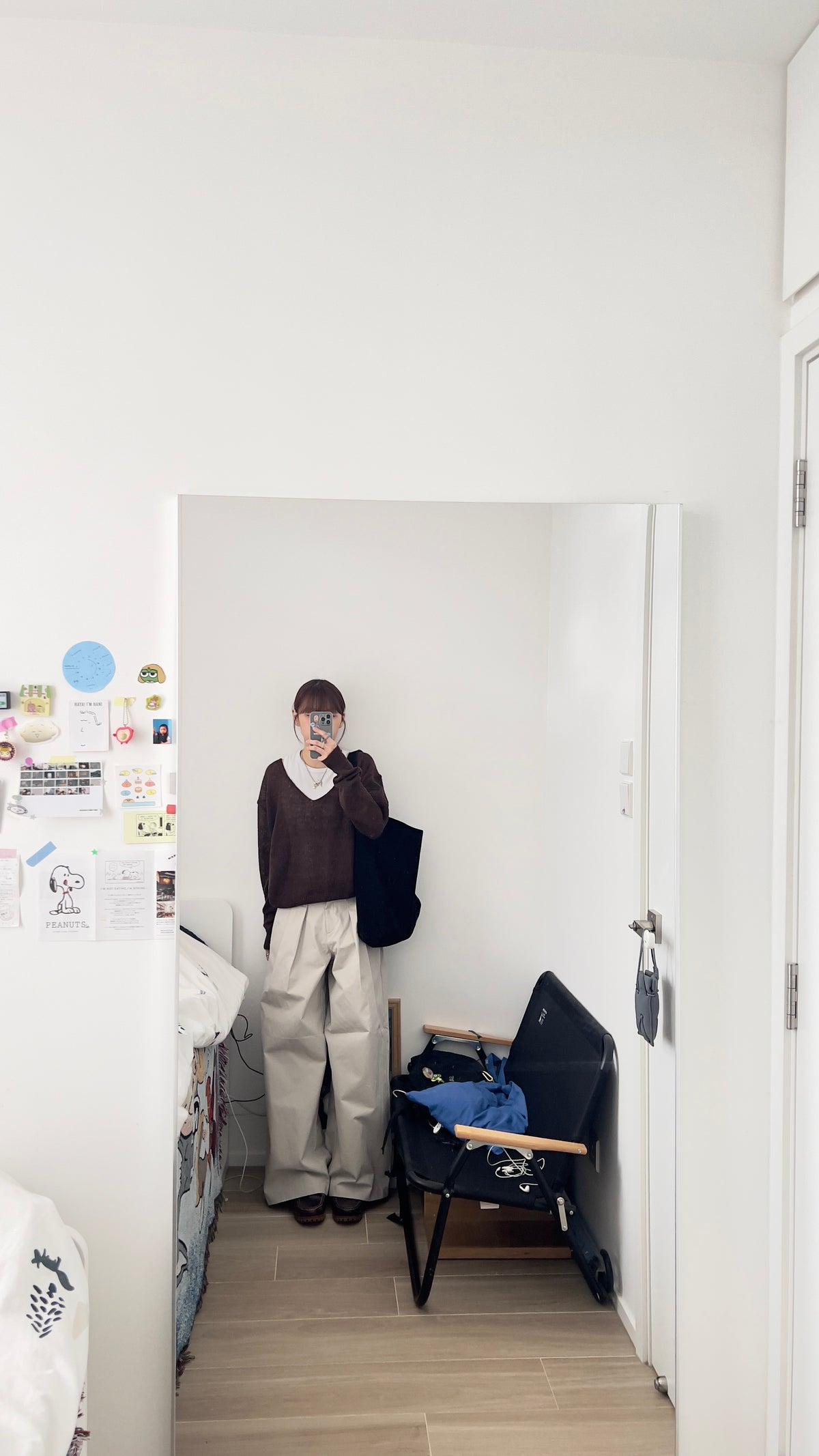 atelier light v-neck sweater in brown (pre-order)