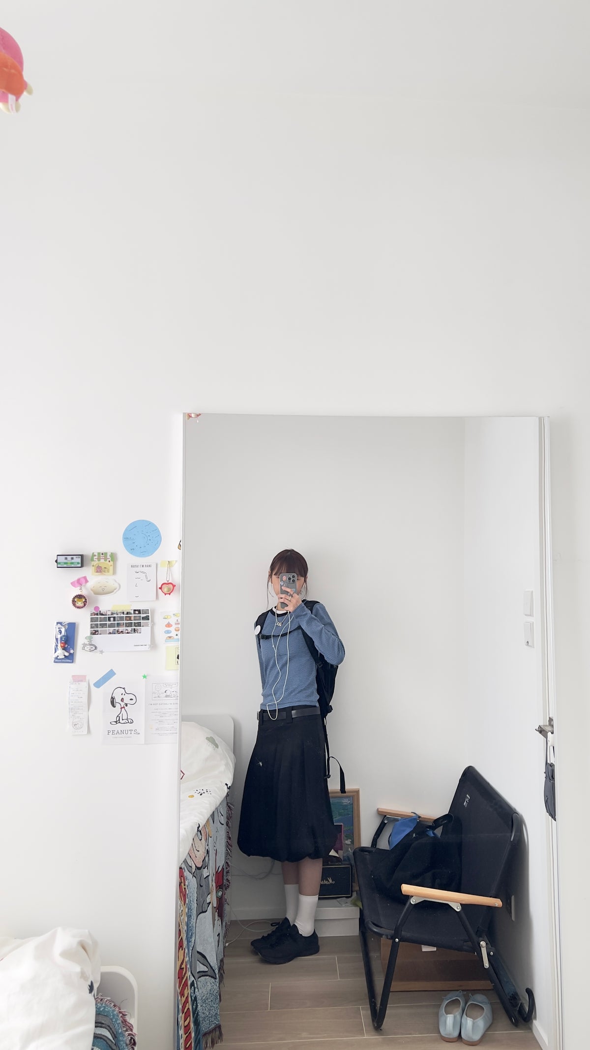 hina classic striped tee in blue (pre-order)