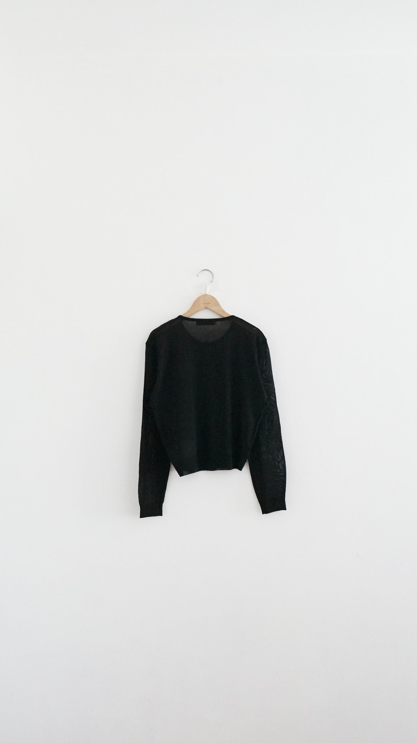 airy sheer cardigan in black (pre-order)