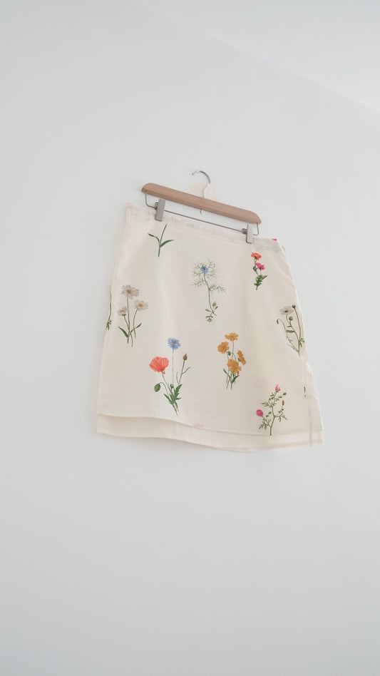 loria floral garden midi skirt in rainbow (pre-order)