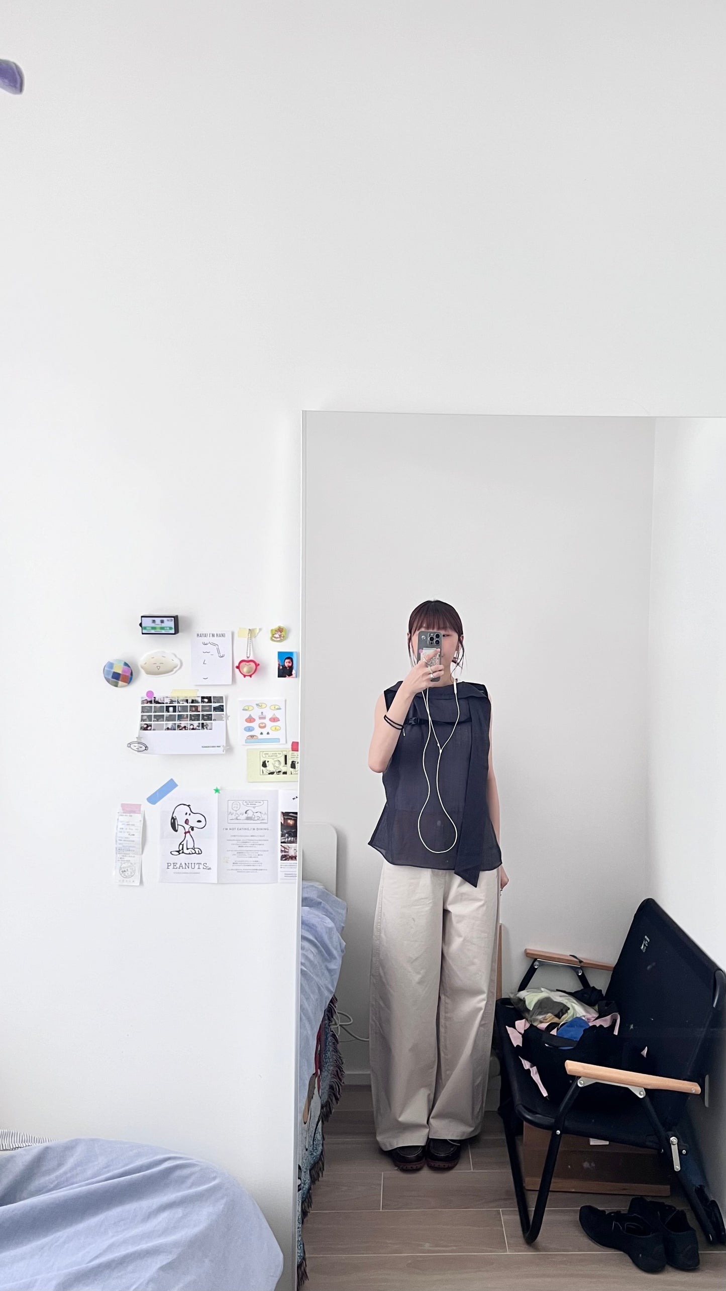 faro sheer draped neck sleeveless top in charcoal (pre-order)