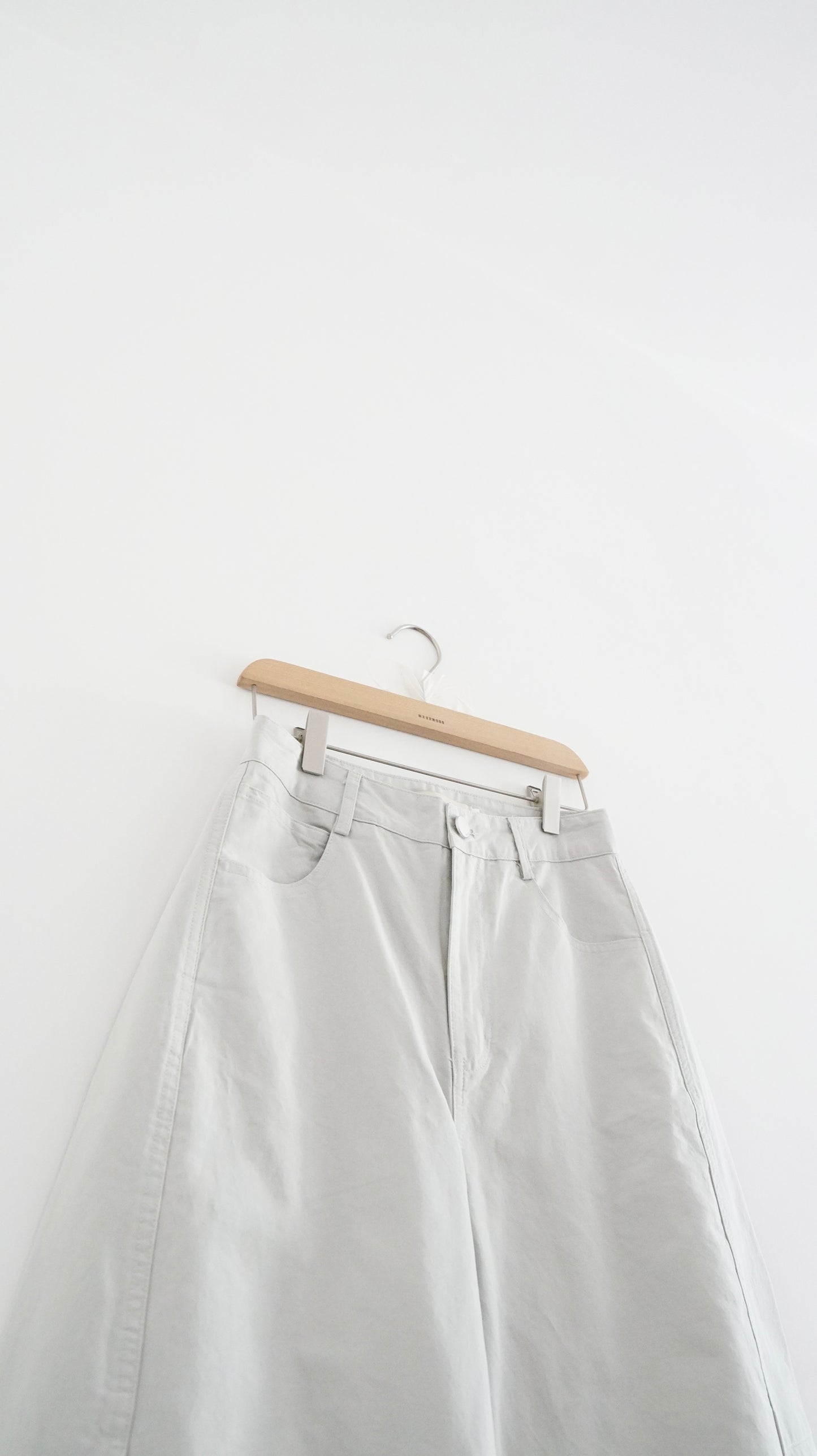 cocoon silhouette tapered pants in grey (pre-order)