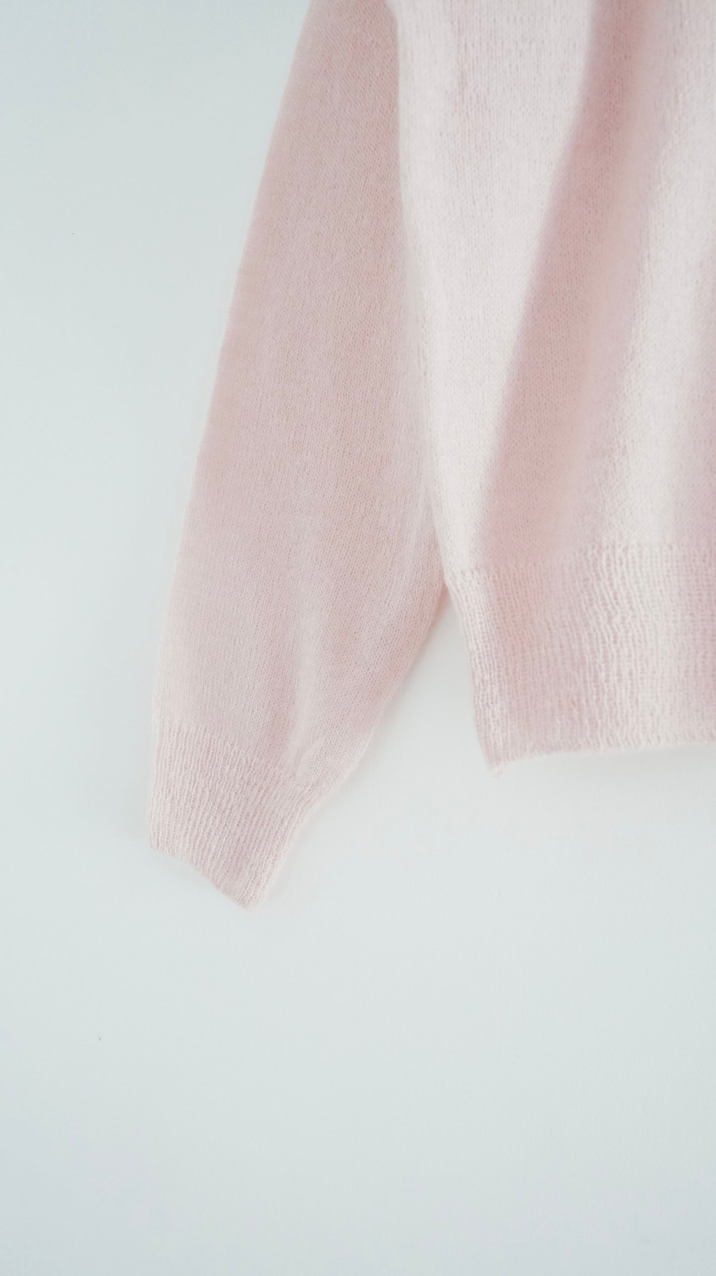 good sheer knit sweater in rose quartz ( pre-order )