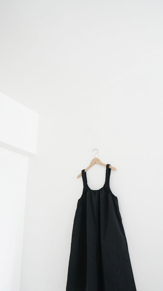 ease a-line tank dress in black (pre-order)