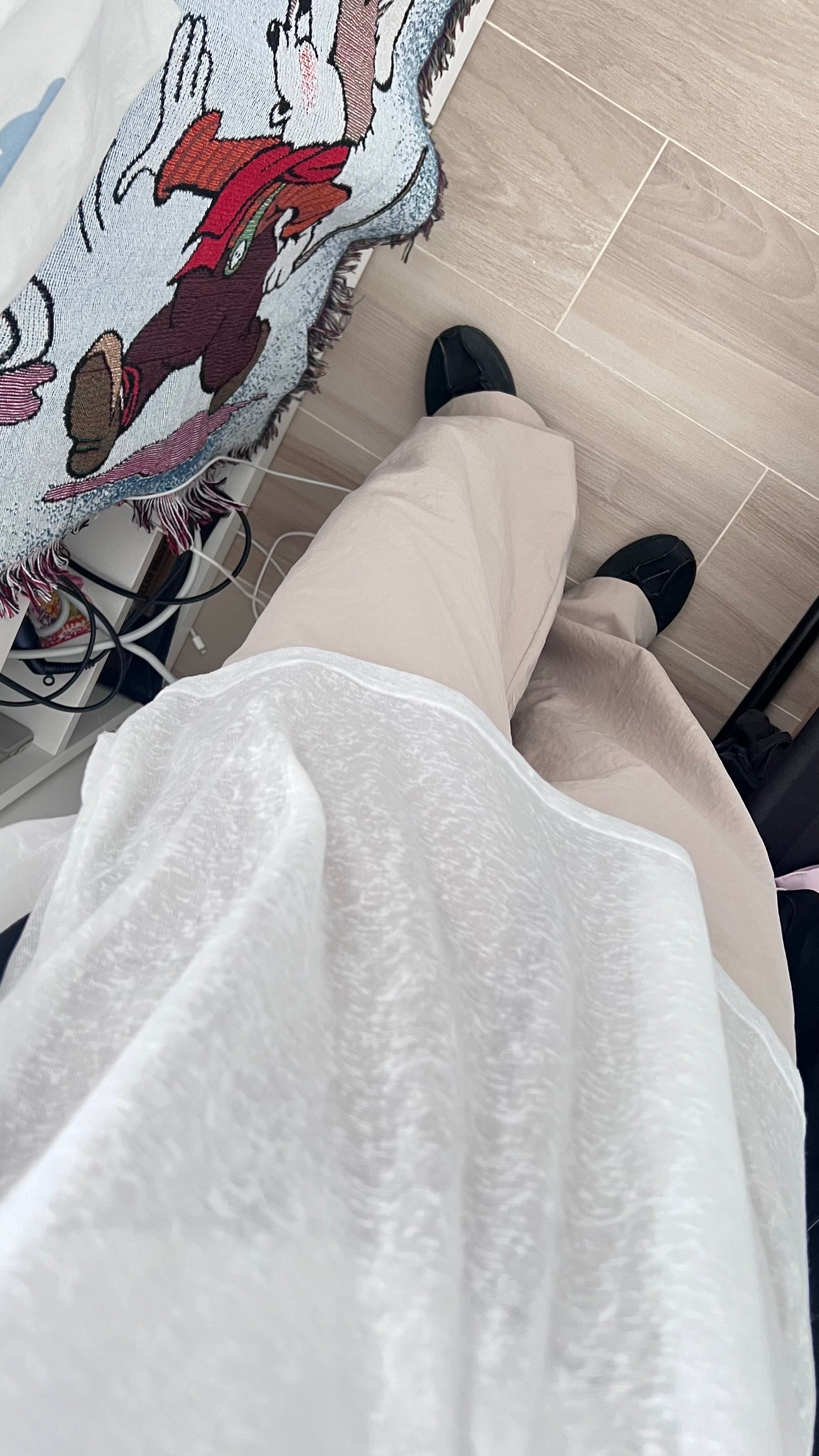 velor sheer polo shirt in white (pre-order)