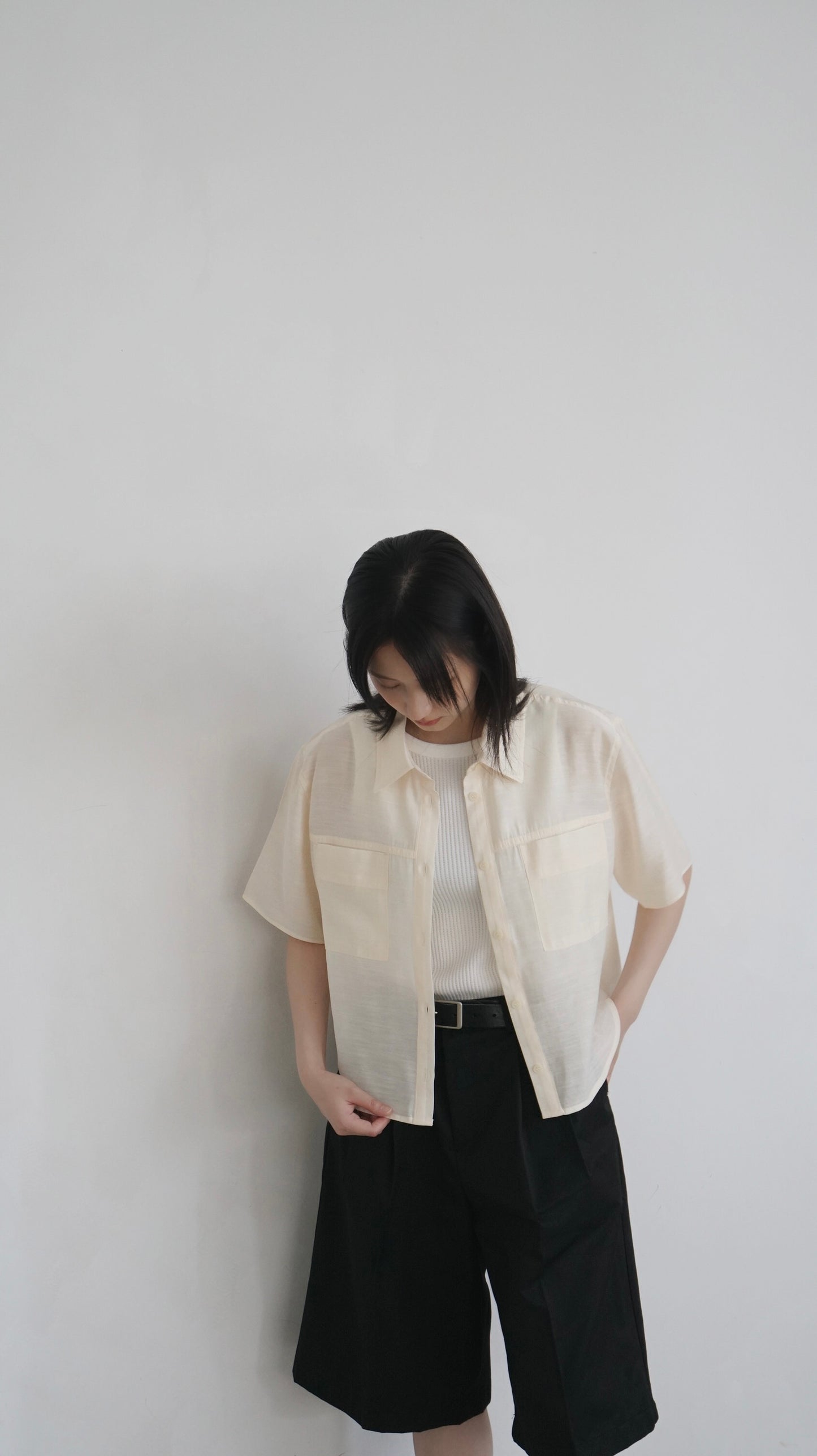 airy rayon shirt in lemon (pre-order)