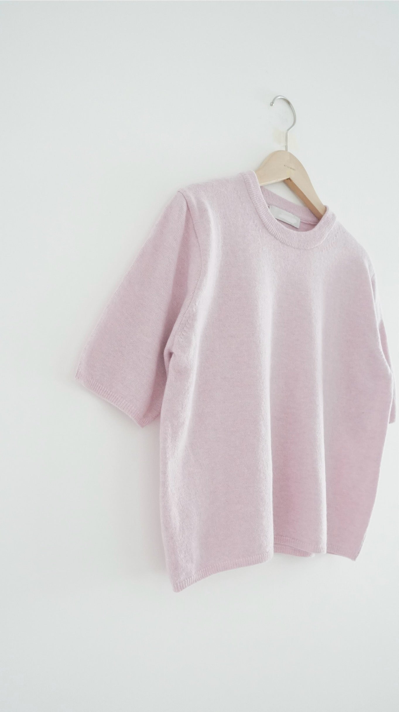 loose fitting short-sleeved sweater in pink lavender ( pre-order )