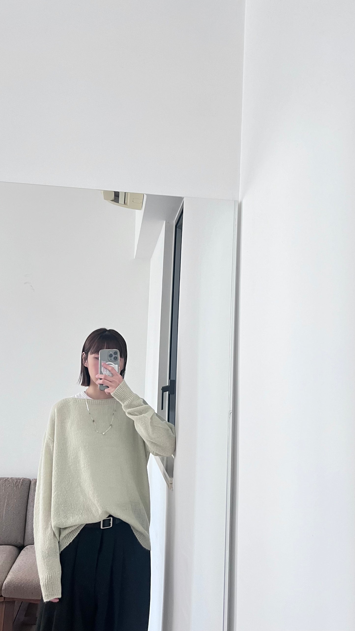 spring sheer sweater in avocado green